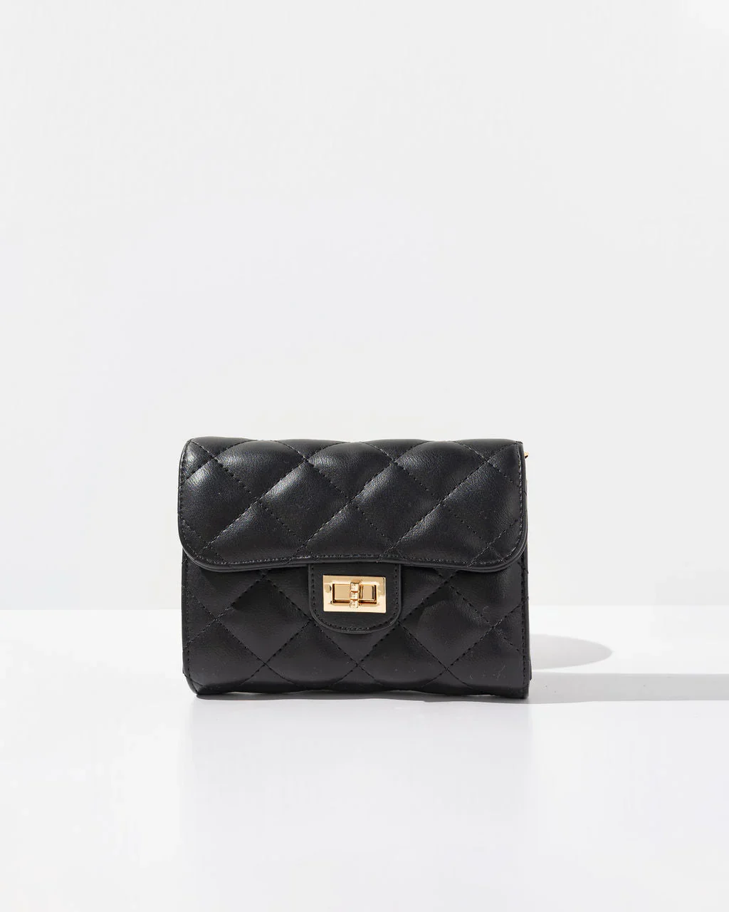 WFMD Impulse Quilted Faux Leather Crossbody Clutch