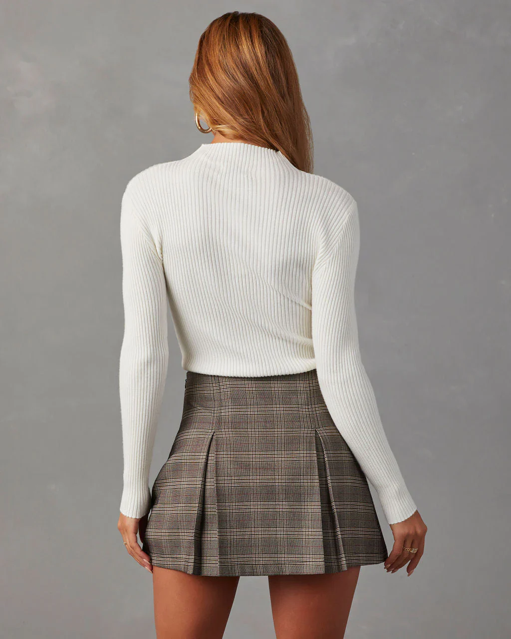 WFMD Tobey Ribbed Mock Neck Sweater