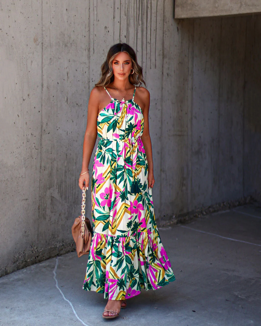 WFMD Searching For Paradise Sleeveless Midi Dress