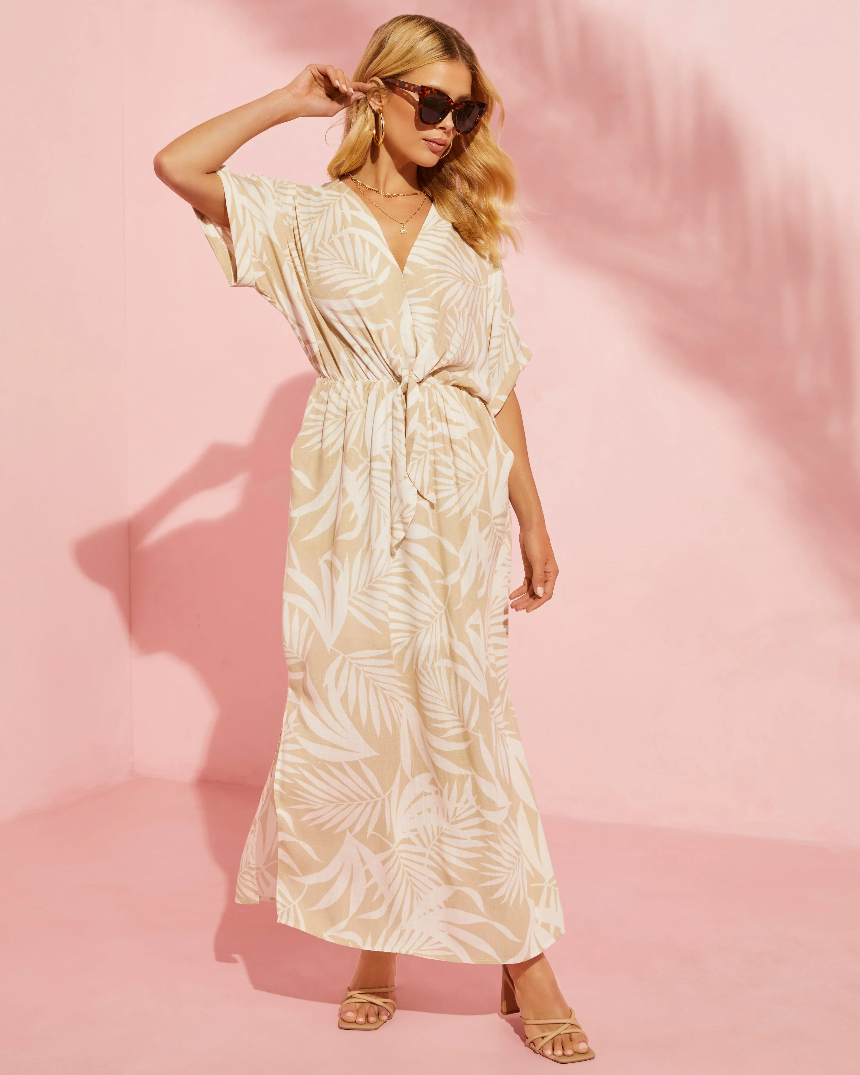 WFMD Sand And Sea Wrap Midi Dress