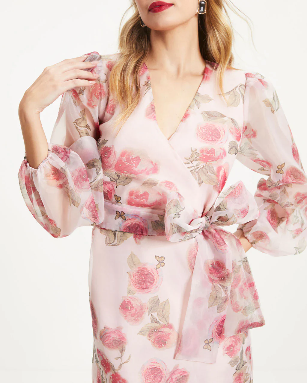 WFMD Unexpected Butterflies Floral Organza Mini Dress