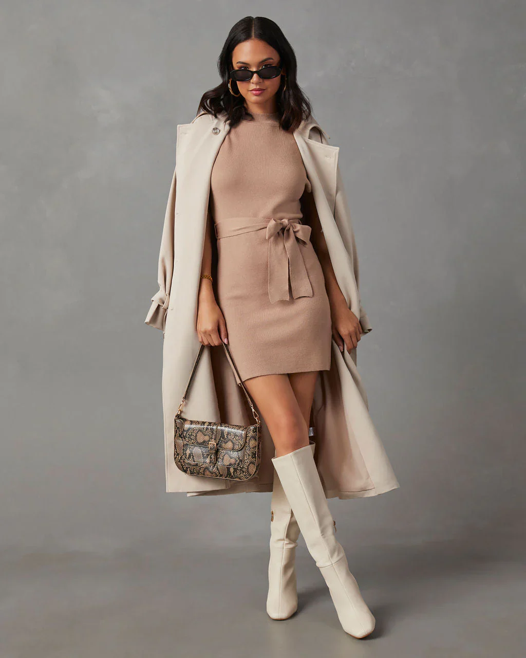 WFMD Roldan Sleeveless Tie Waist Mini Dress