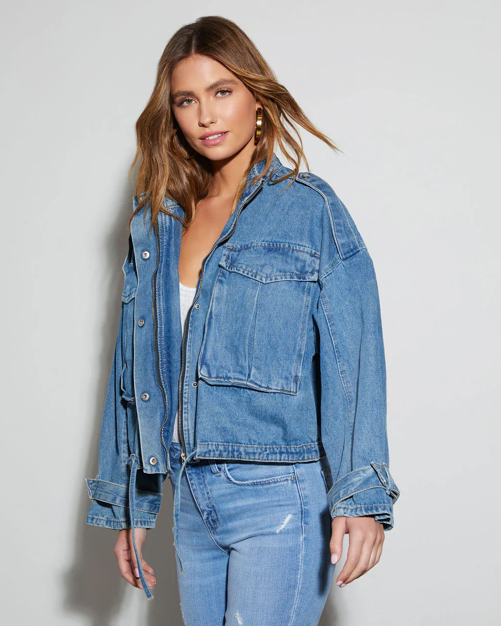 WFMD Western Chic Denim Jacket