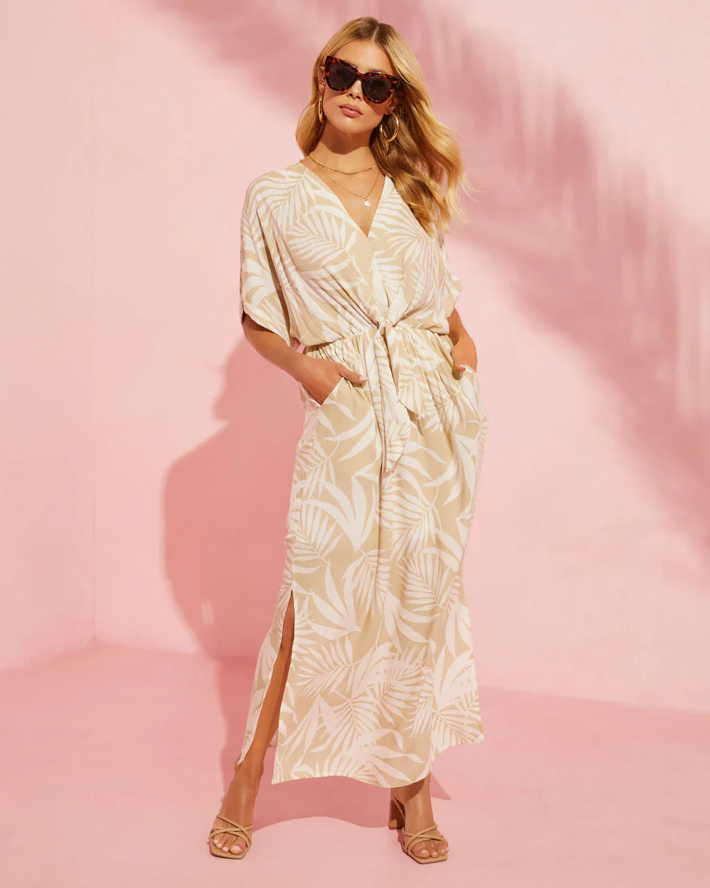 WFMD Sand And Sea Wrap Midi Dress