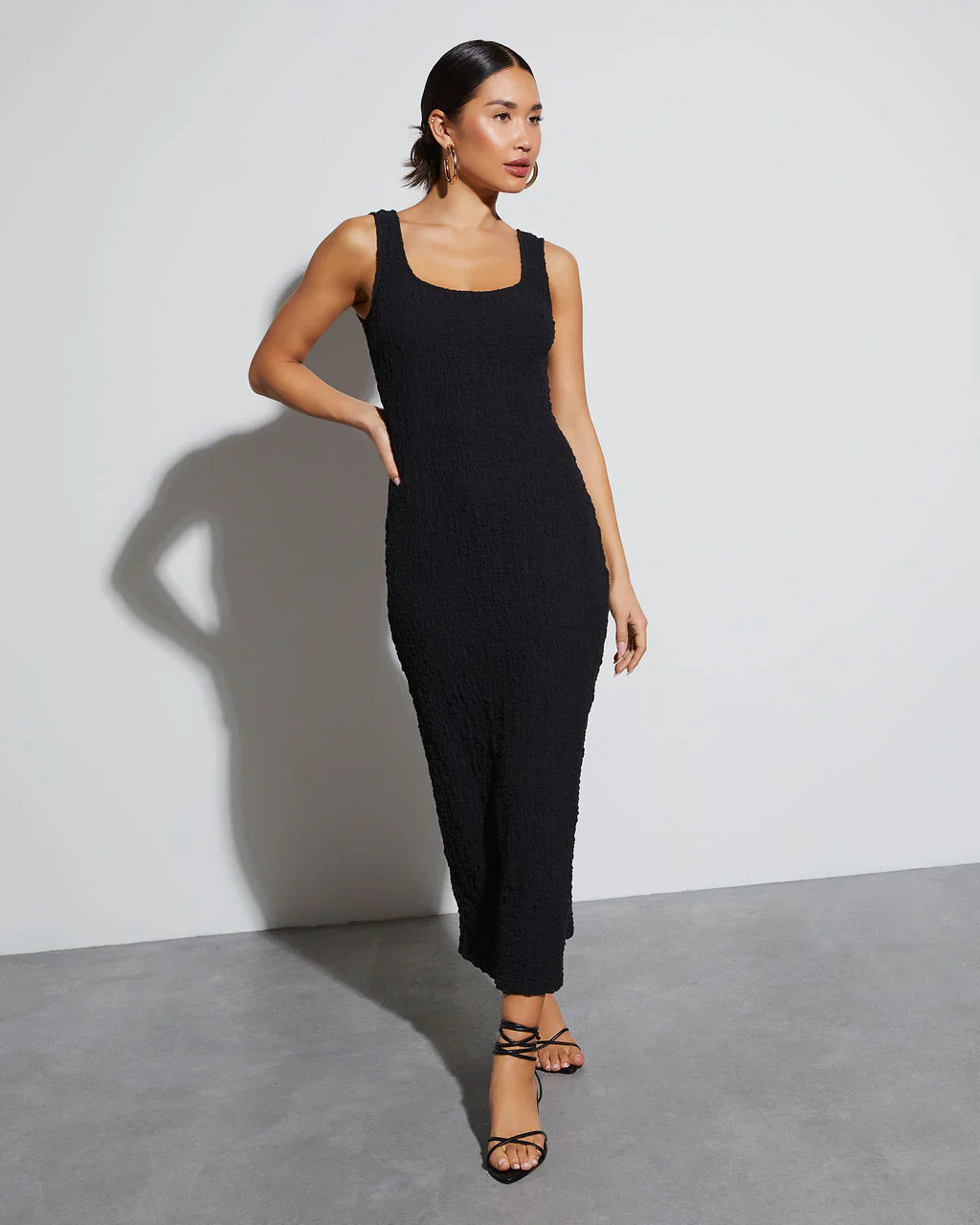 WFMD Margie Textured Maxi Dress