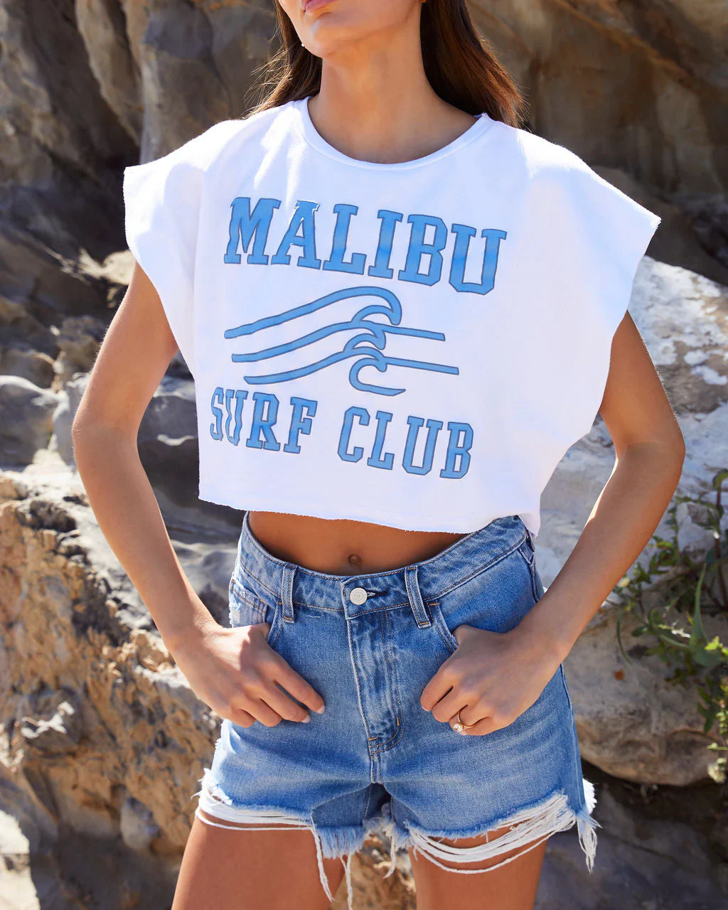 WFMD Malibu Surf Club Cotton Muscle Tee