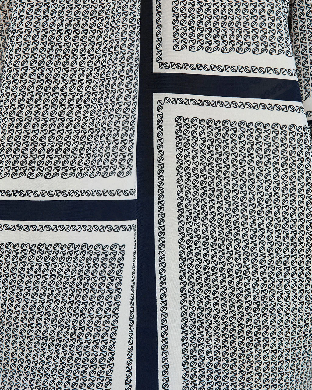 WFMD Time Will Tell Printed Tassel Tie Blouse