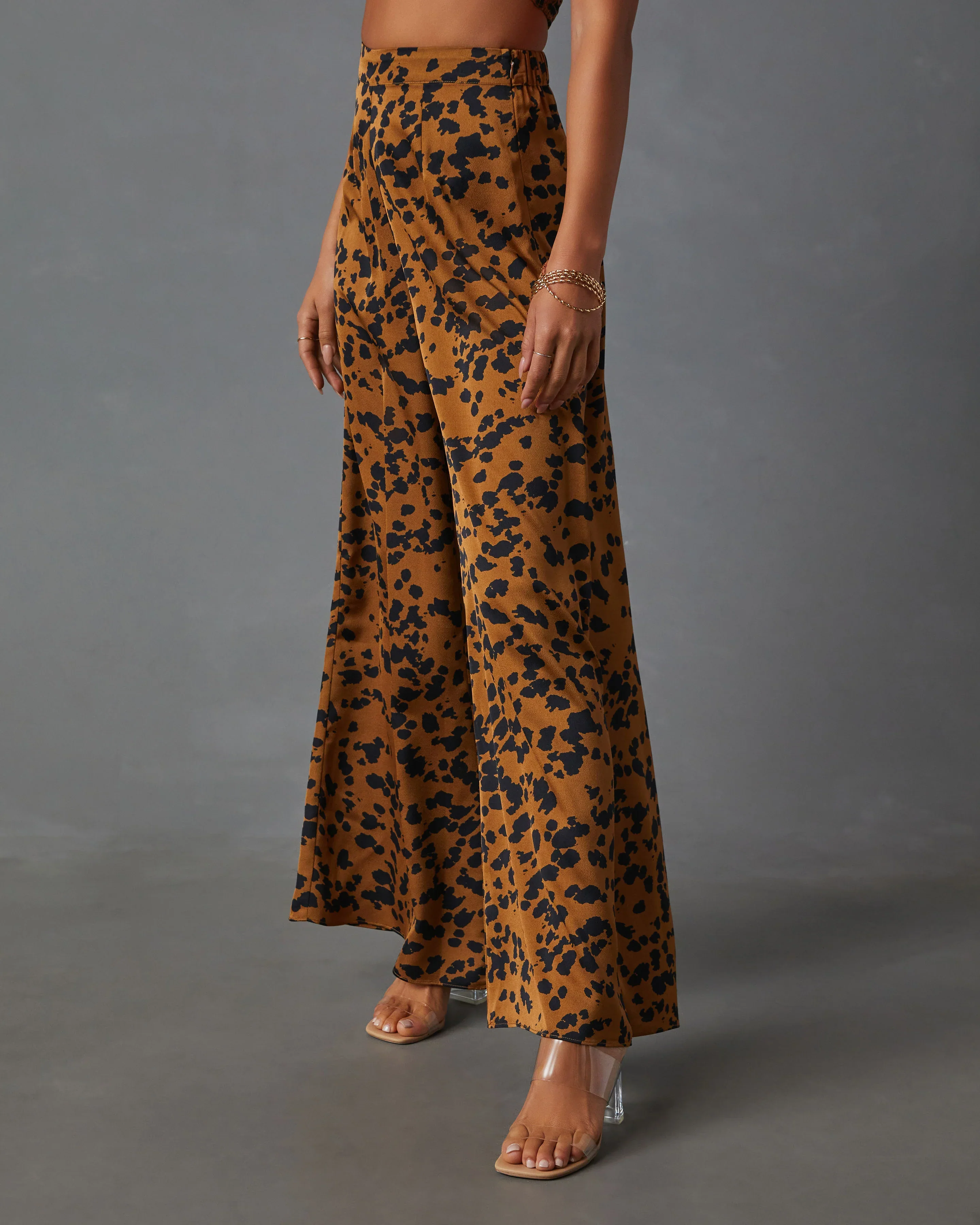 WFMD Easy Tiger Animal Print Wide Leg Pant