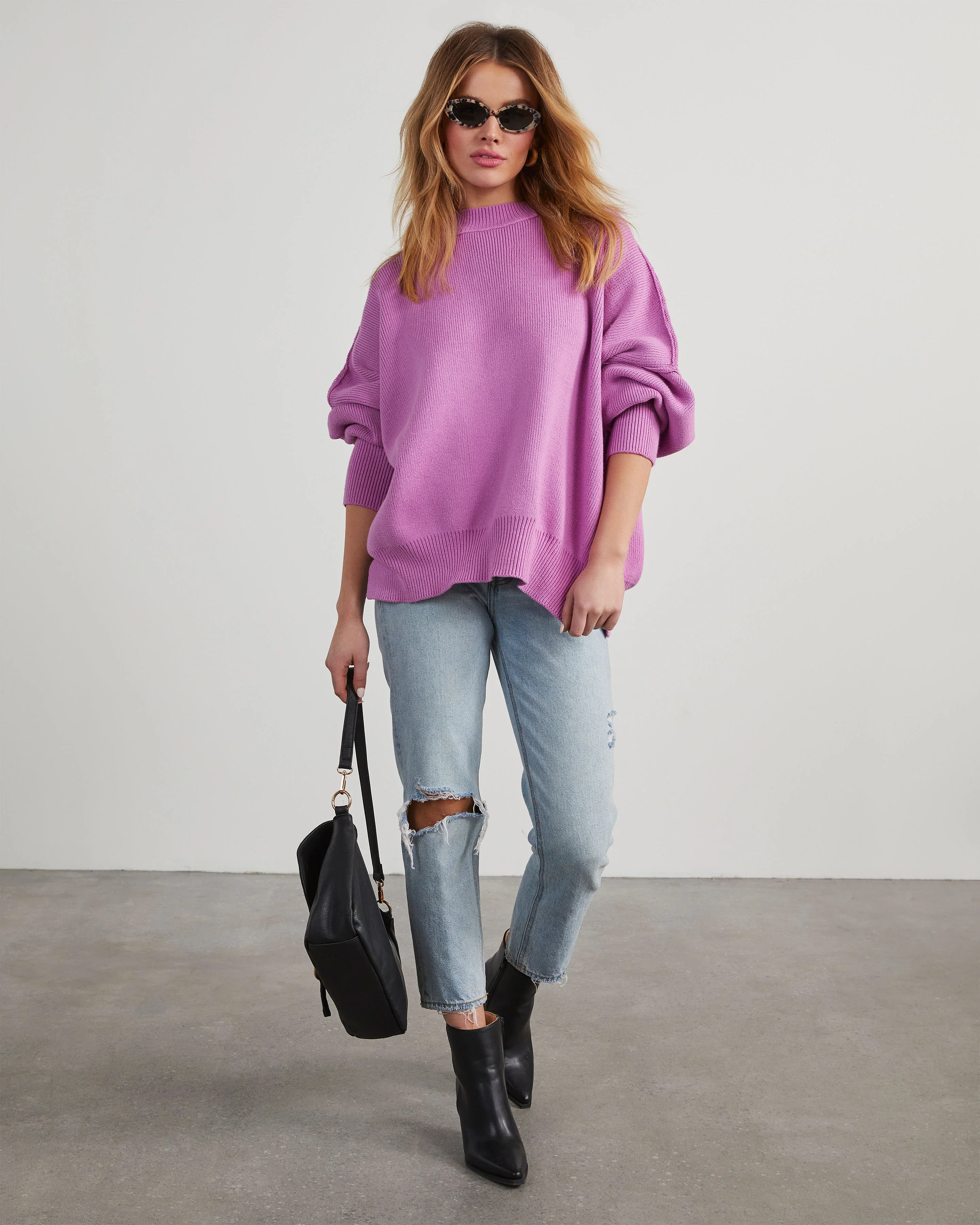 WFMD Elouise Knit Oversized Pullover Sweater