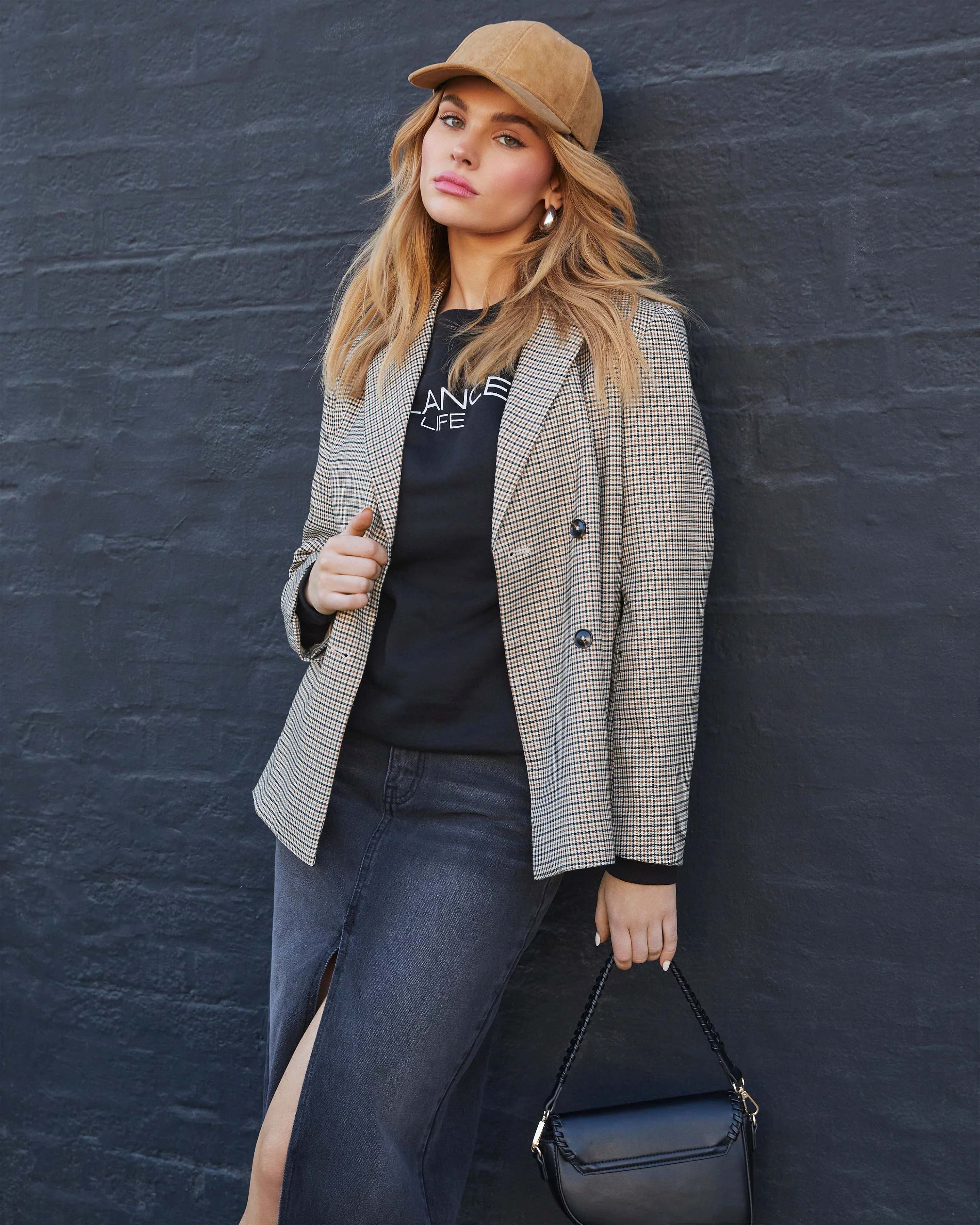 WFMD Recognition Pocketed Plaid Blazer