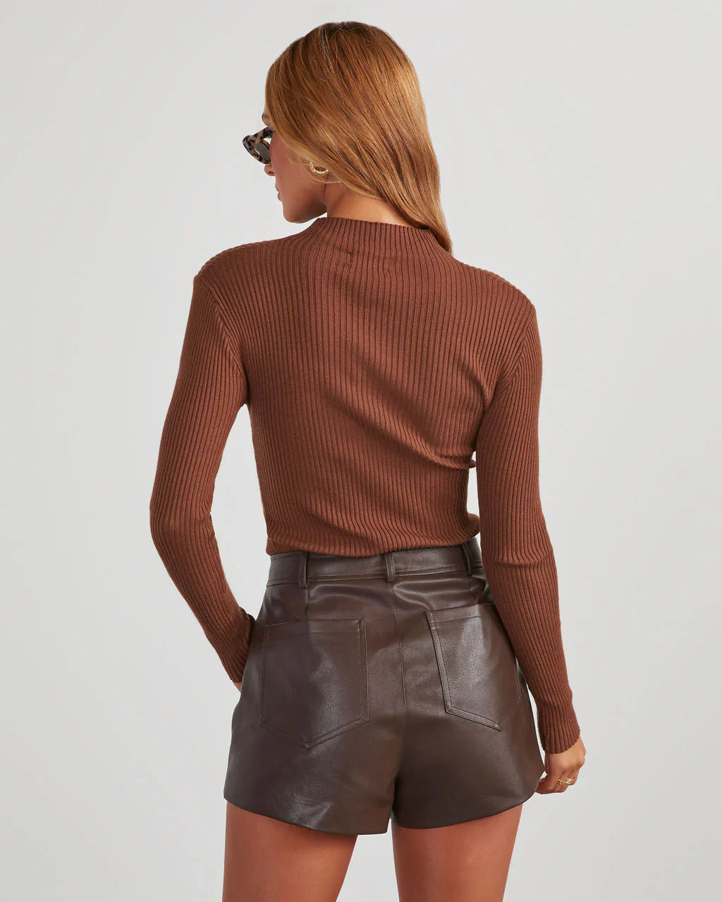 WFMD Tobey Ribbed Mock Neck Sweater