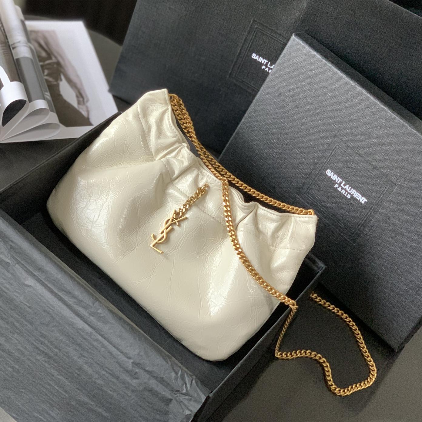 Ysl-Mini leather shoulder-24cm