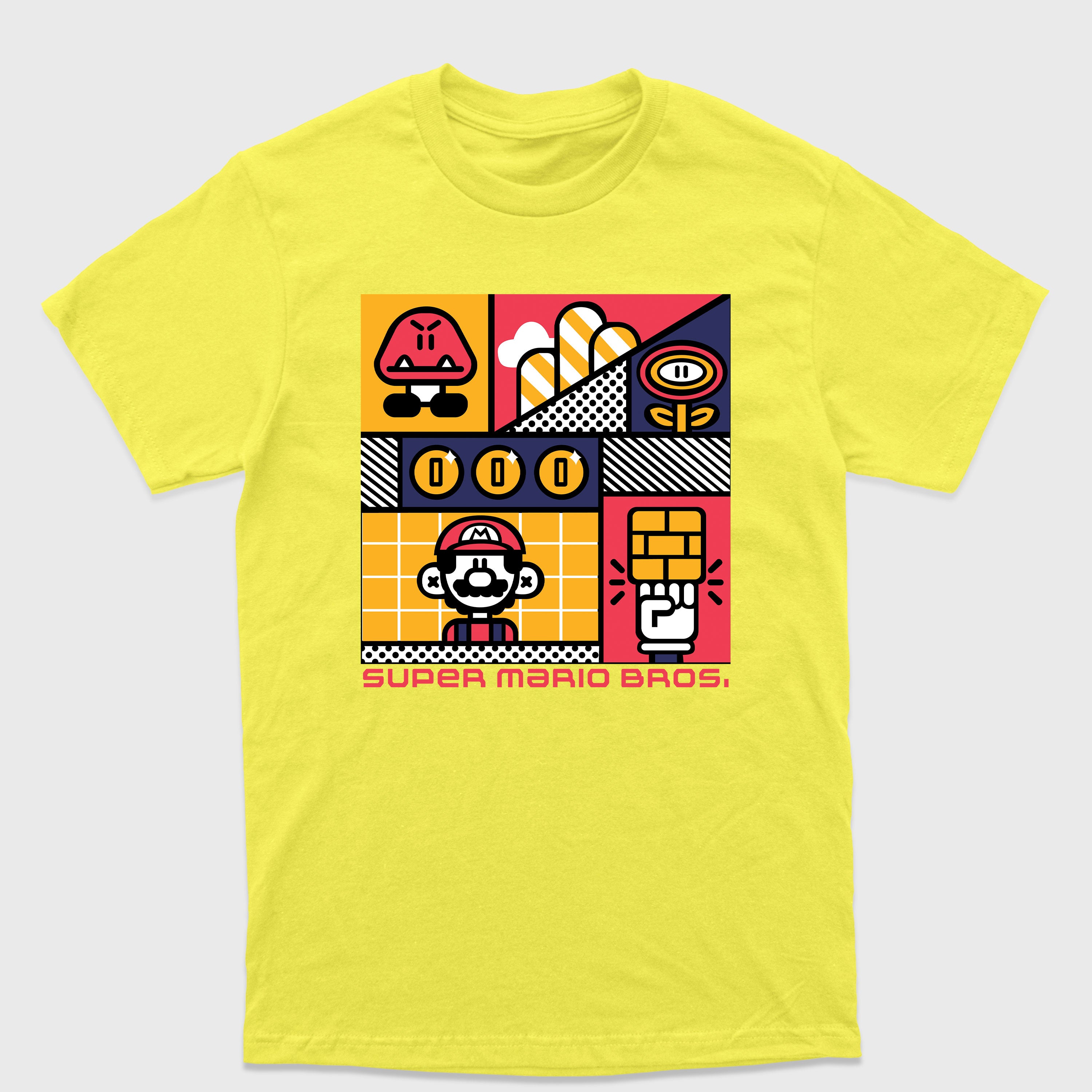 Camiseta Básica Super Mario Bros Blocos