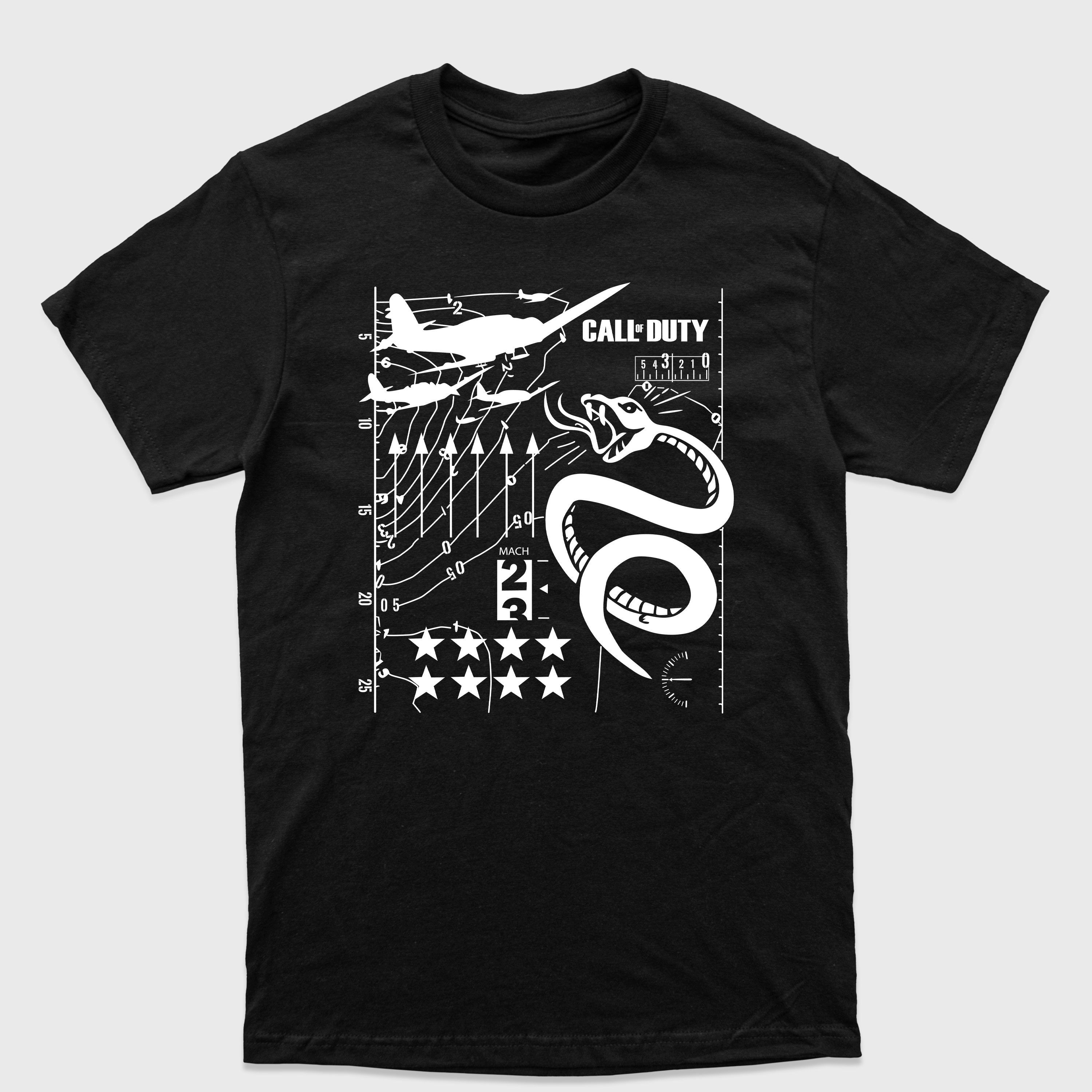 Camiseta Básica Call of Duty Snake Art