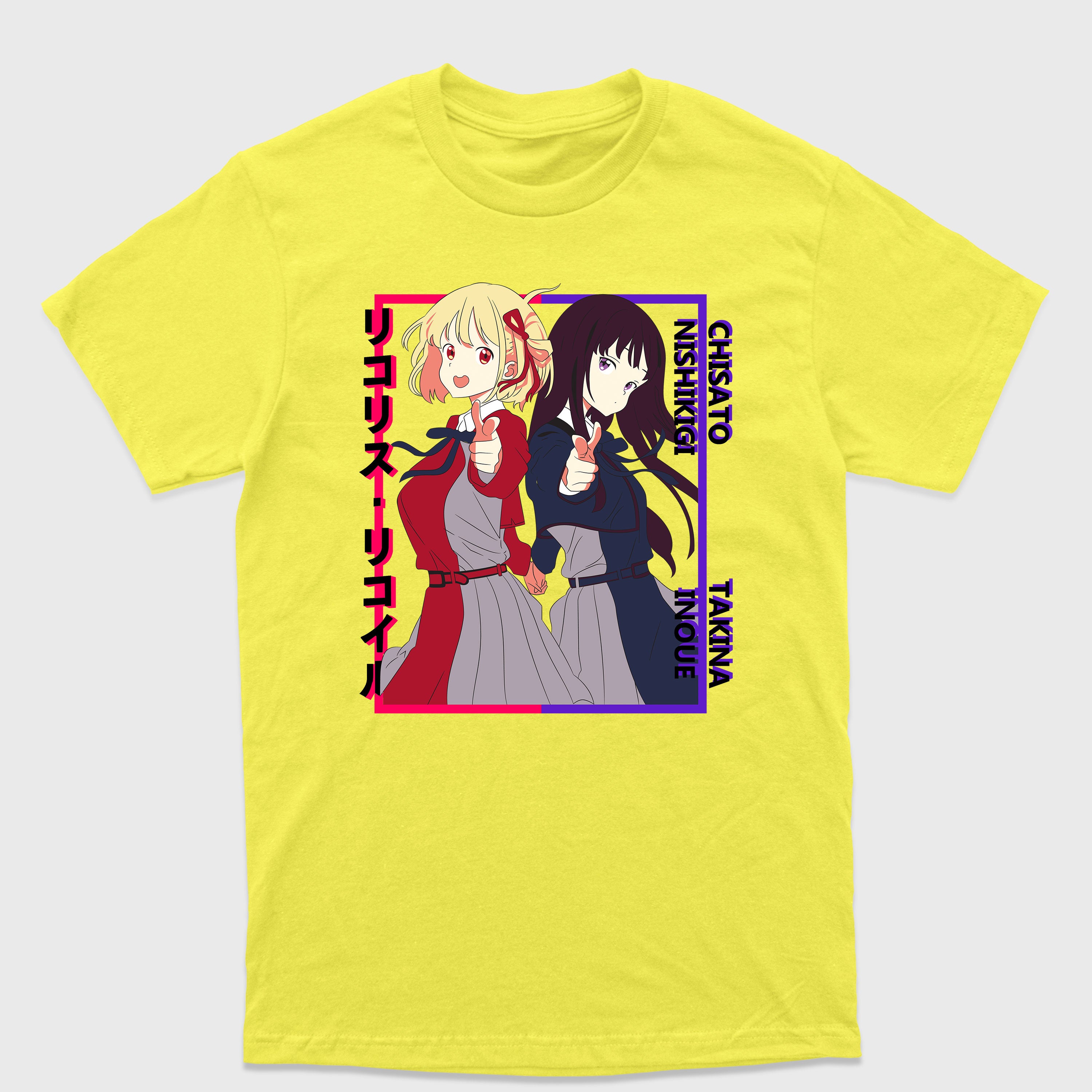 Camiseta Básica Lycoris Recoil Chisato e Takina