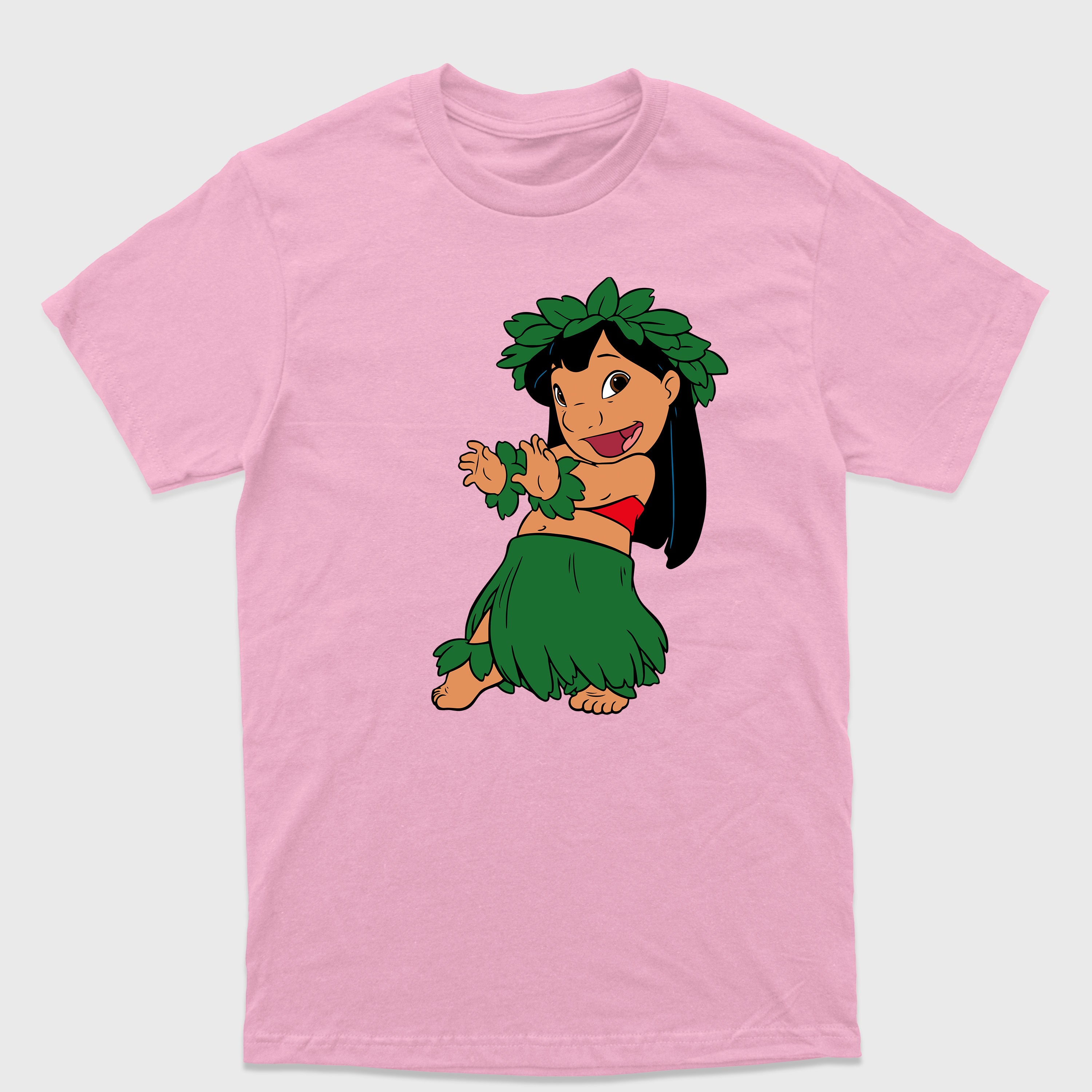 Camiseta Básica Lilo Dançando Hula