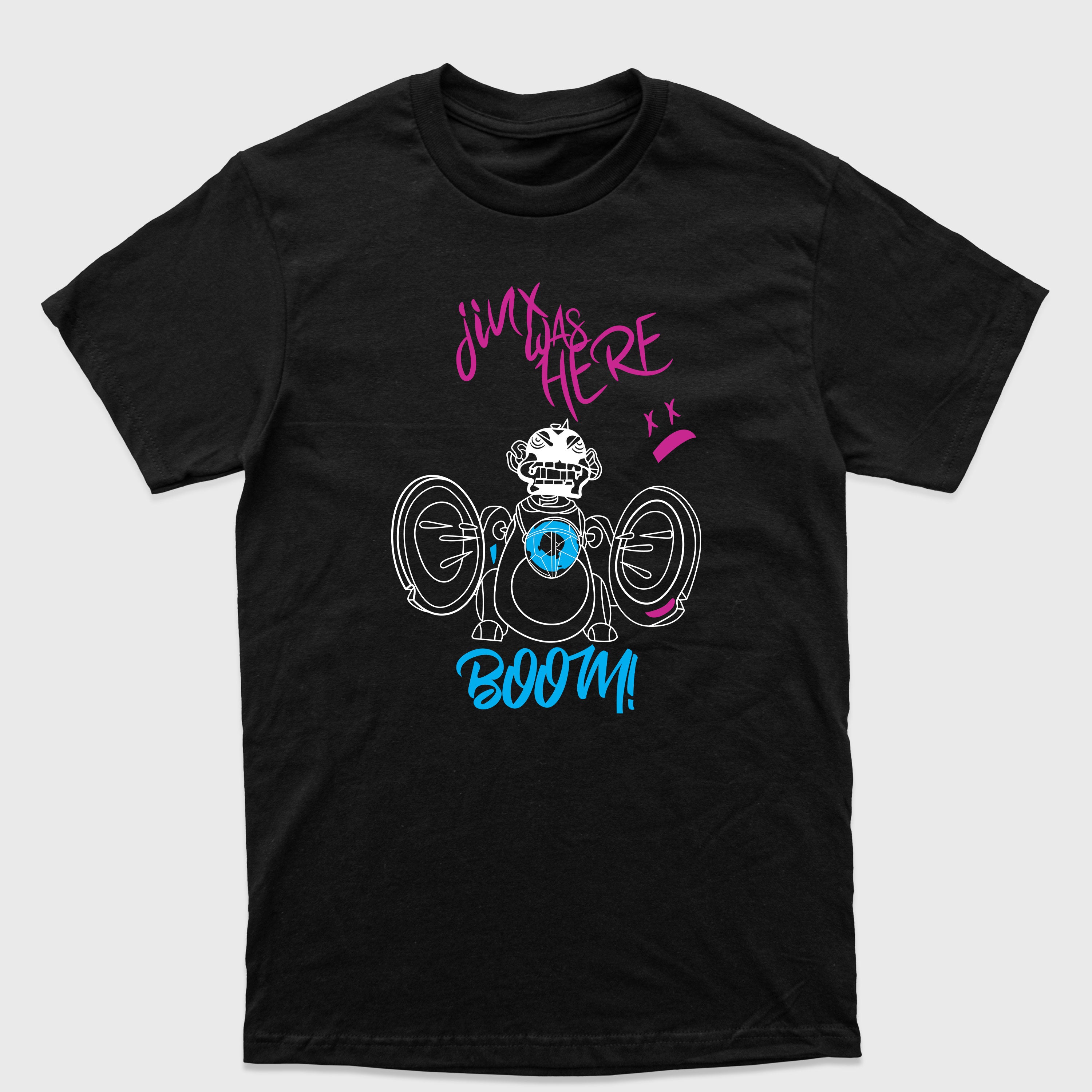 Camiseta Básica Jinx was Here Boom LoL