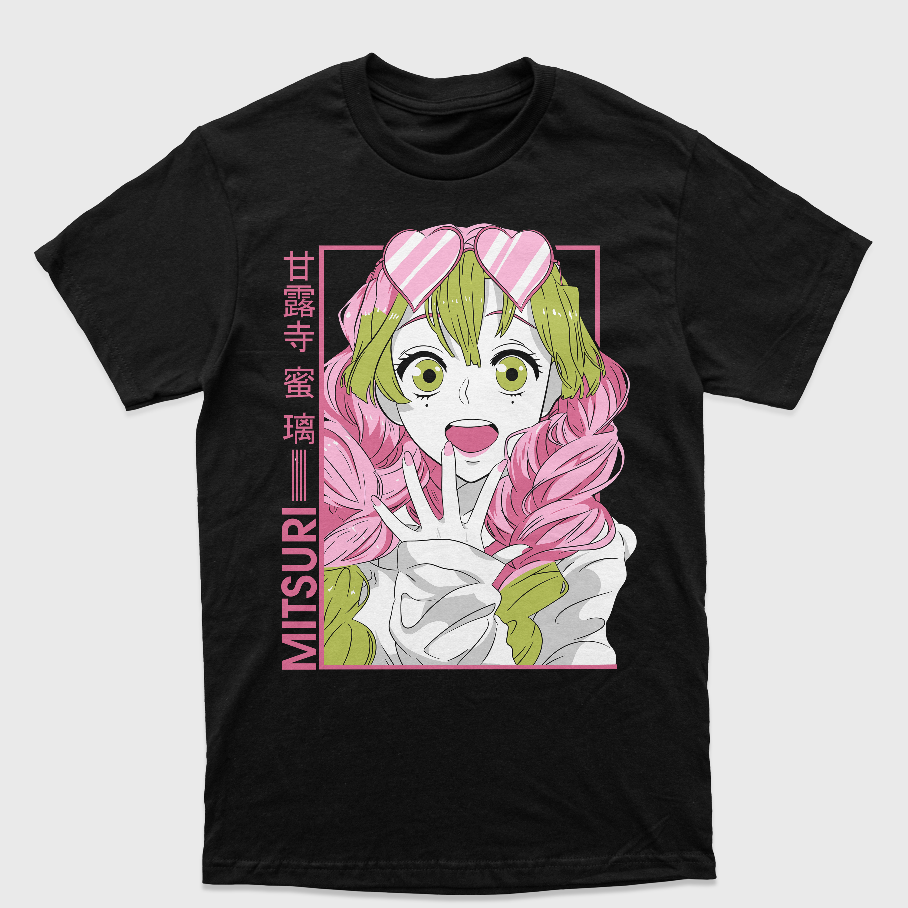 Camiseta Anime Mitsuri Demon Slayer Kimetsu No Yaiba