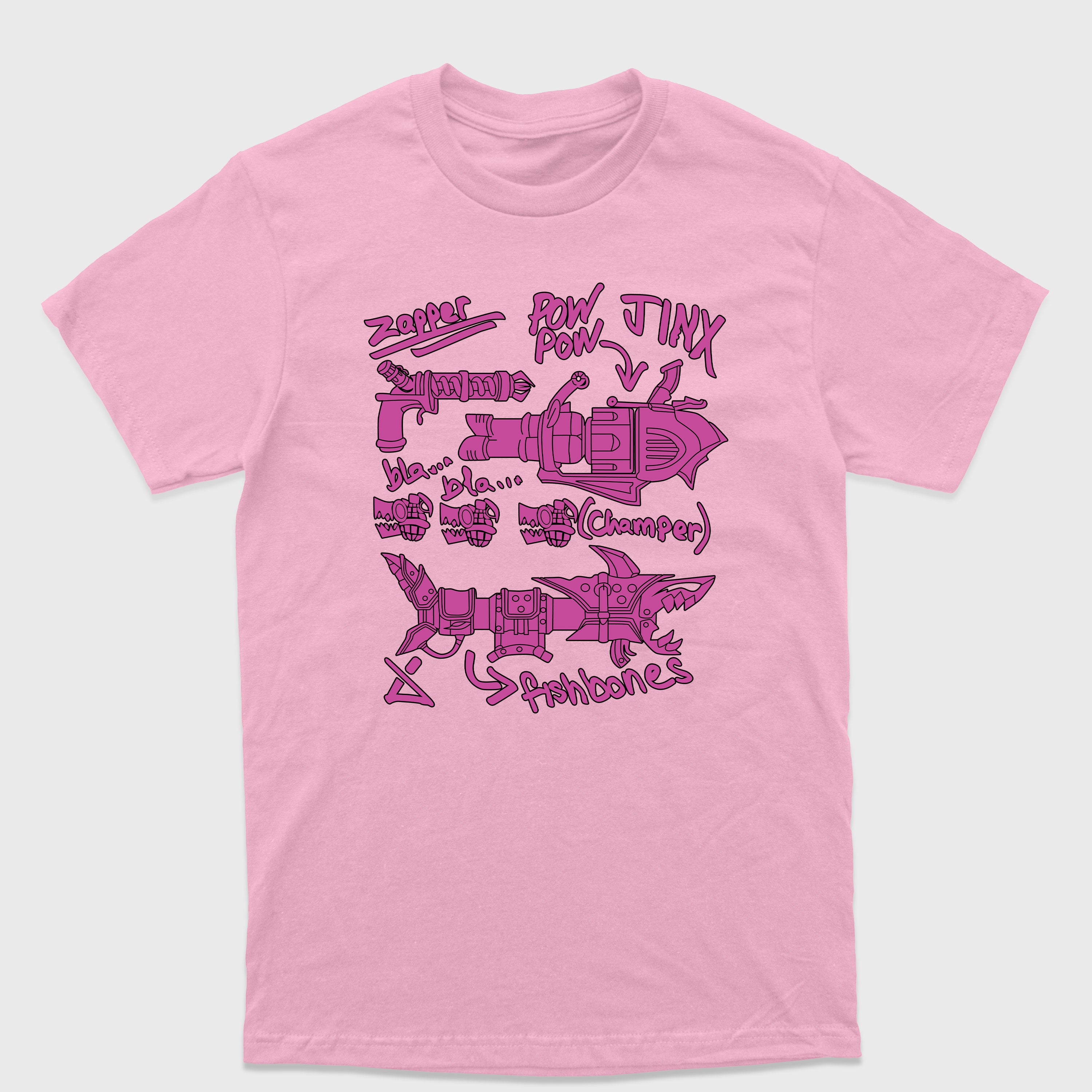 Camiseta Básica Coleção Armas Jinx LoL