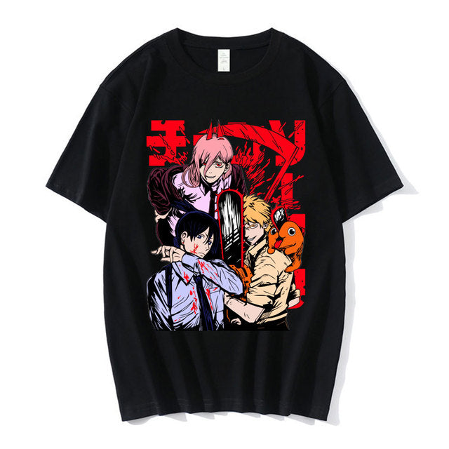 Camiseta Básica Aki Denji Power Chainsaw Man
