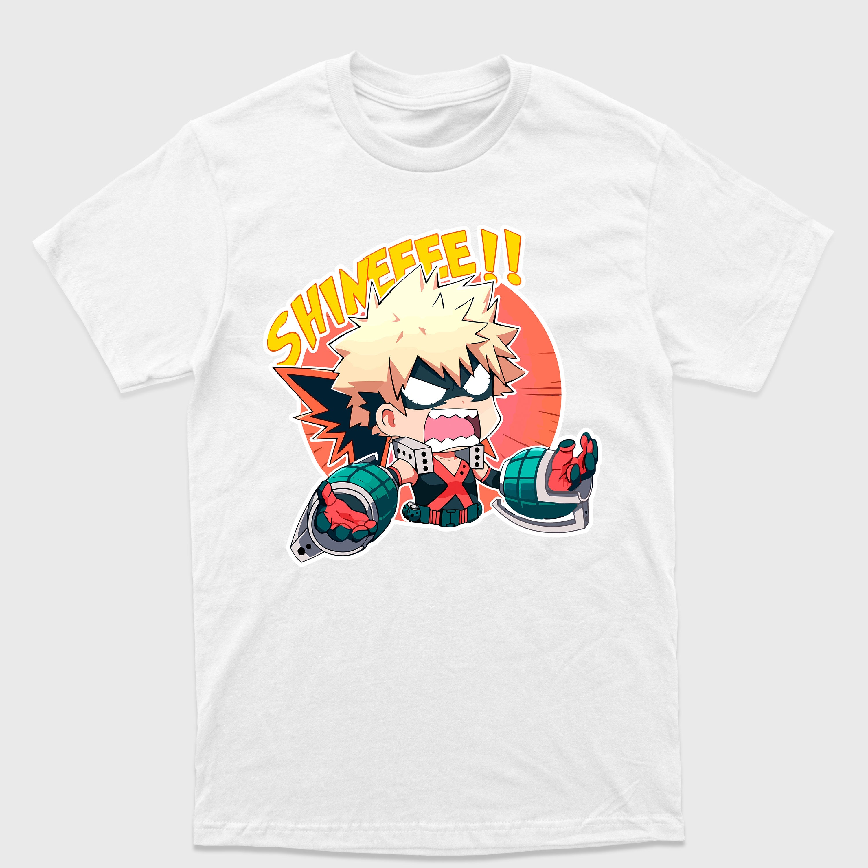 Camiseta Básica Boku No Hero Katsuki Bakugo Chibi