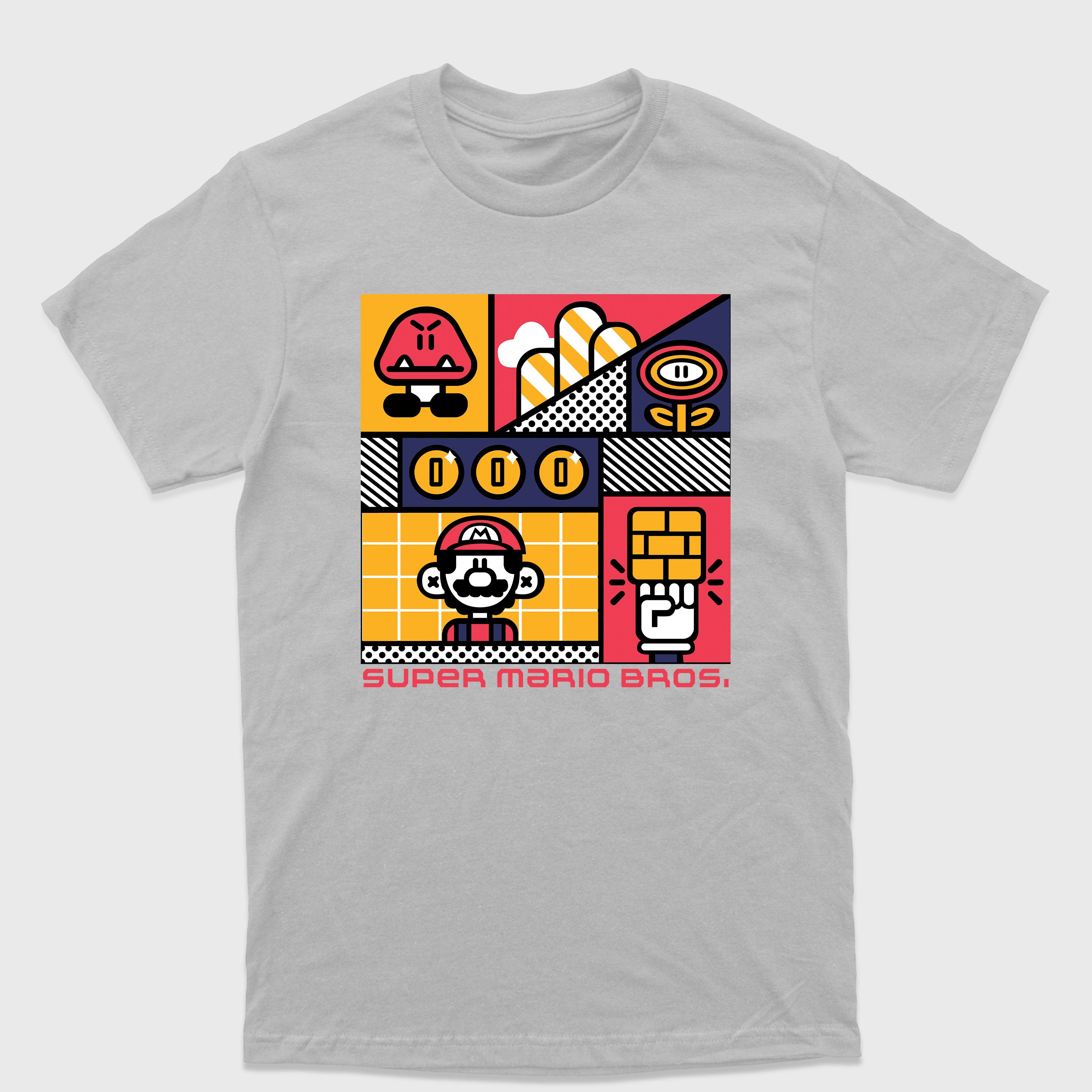 Camiseta Básica Super Mario Bros Blocos