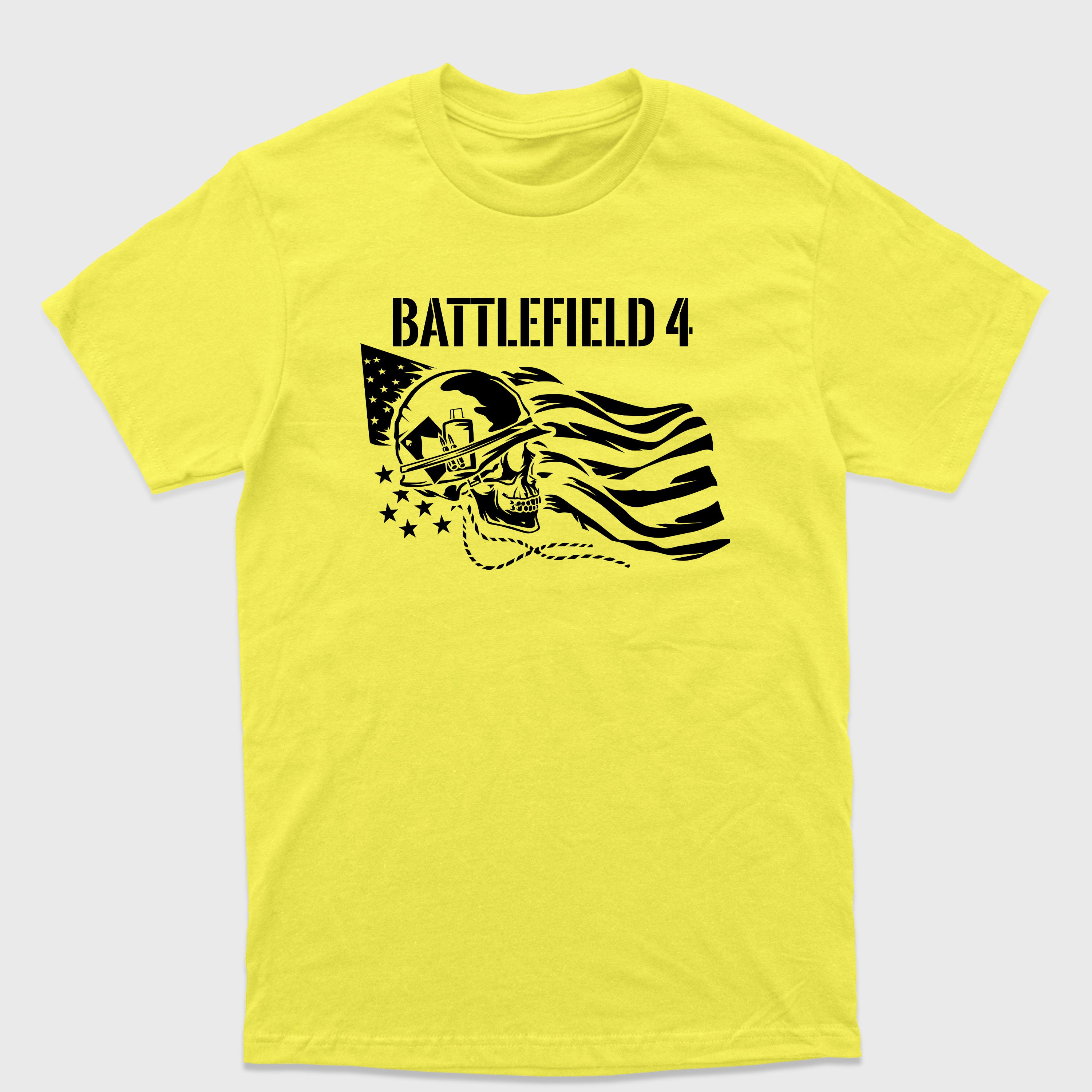 Camiseta Básica BF4 Skull USA Flag