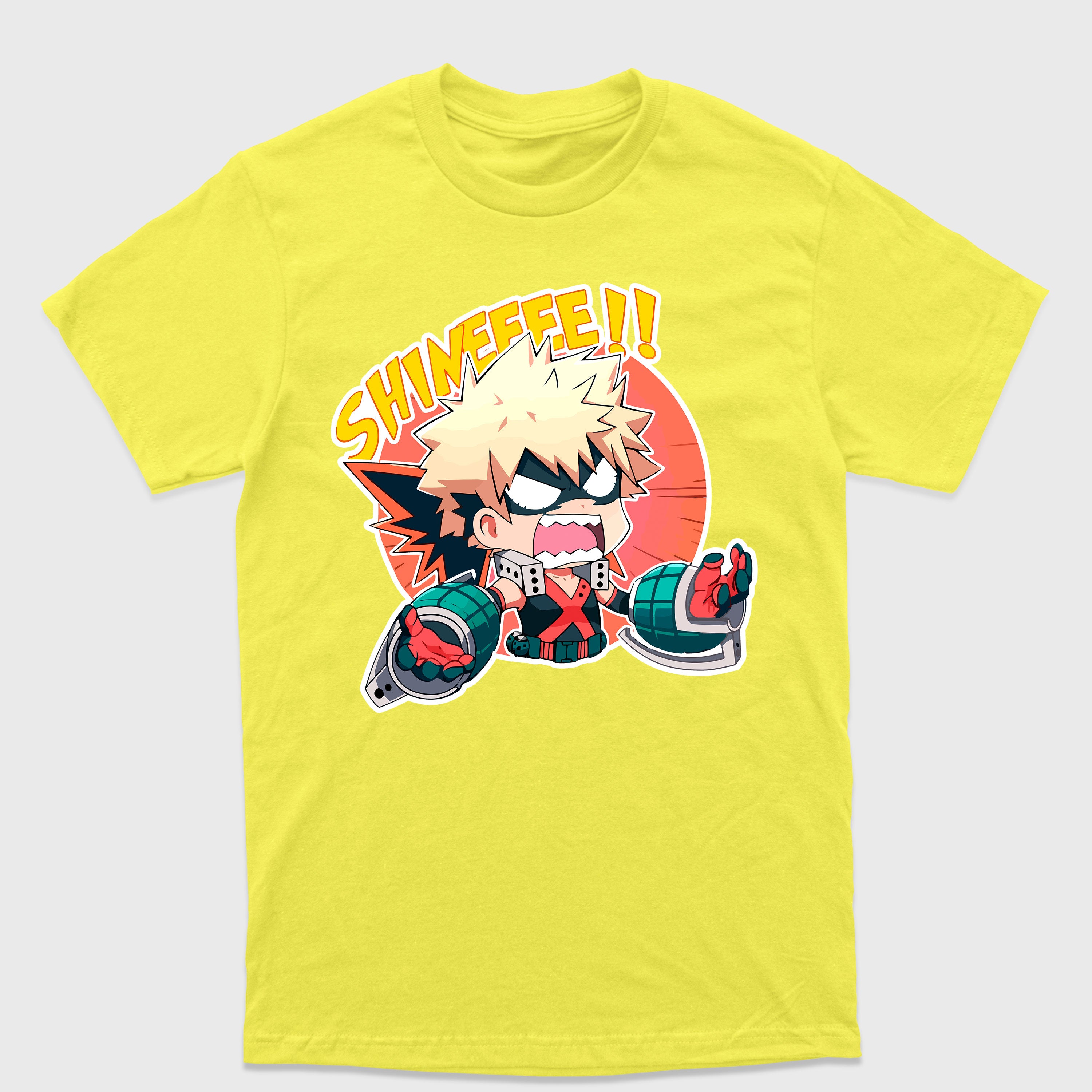 Camiseta Básica Boku No Hero Katsuki Bakugo Chibi