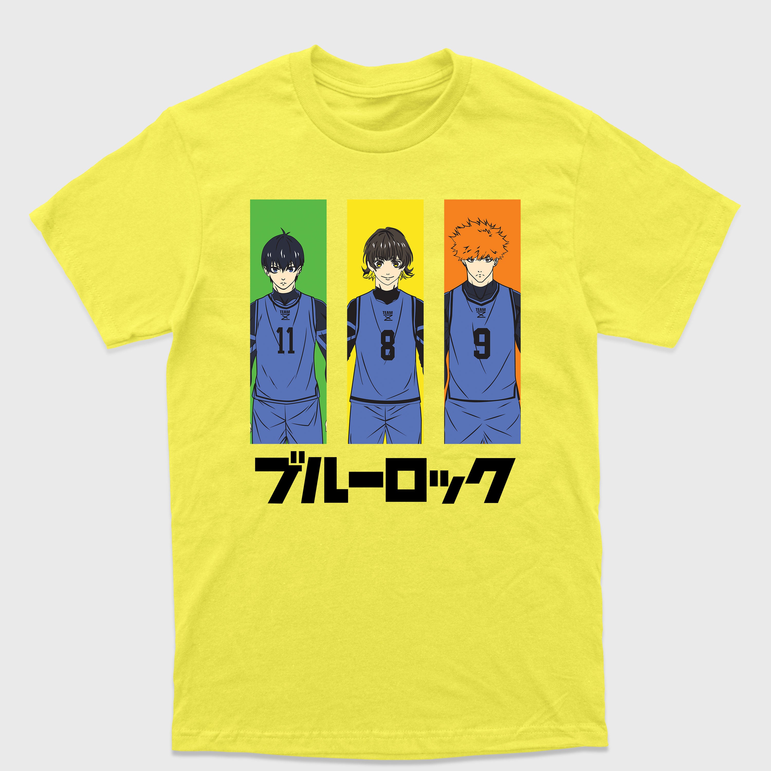 Camiseta Básica Trio Ataque Time Z Blue Lock