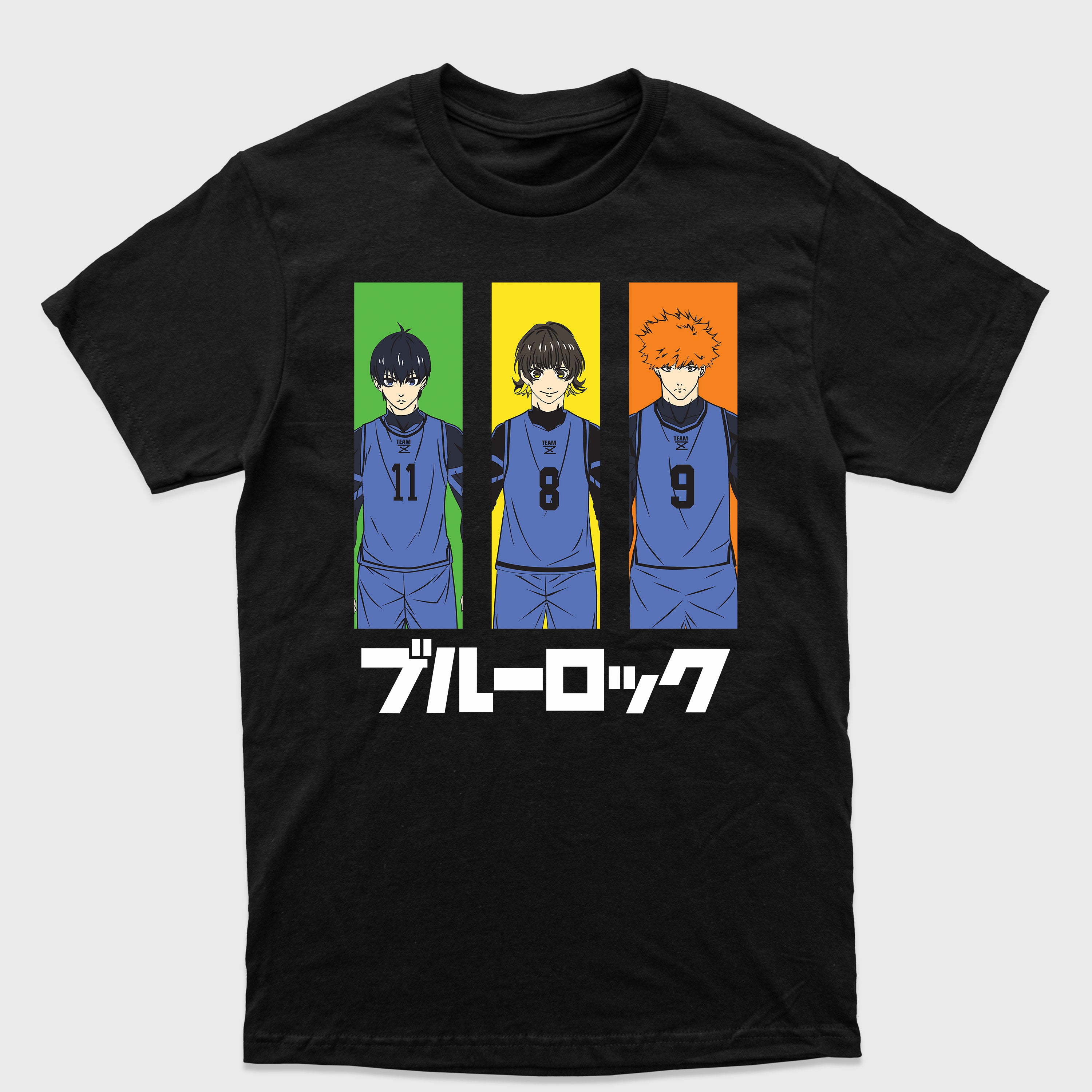 Camiseta Básica Trio Ataque Time Z Blue Lock