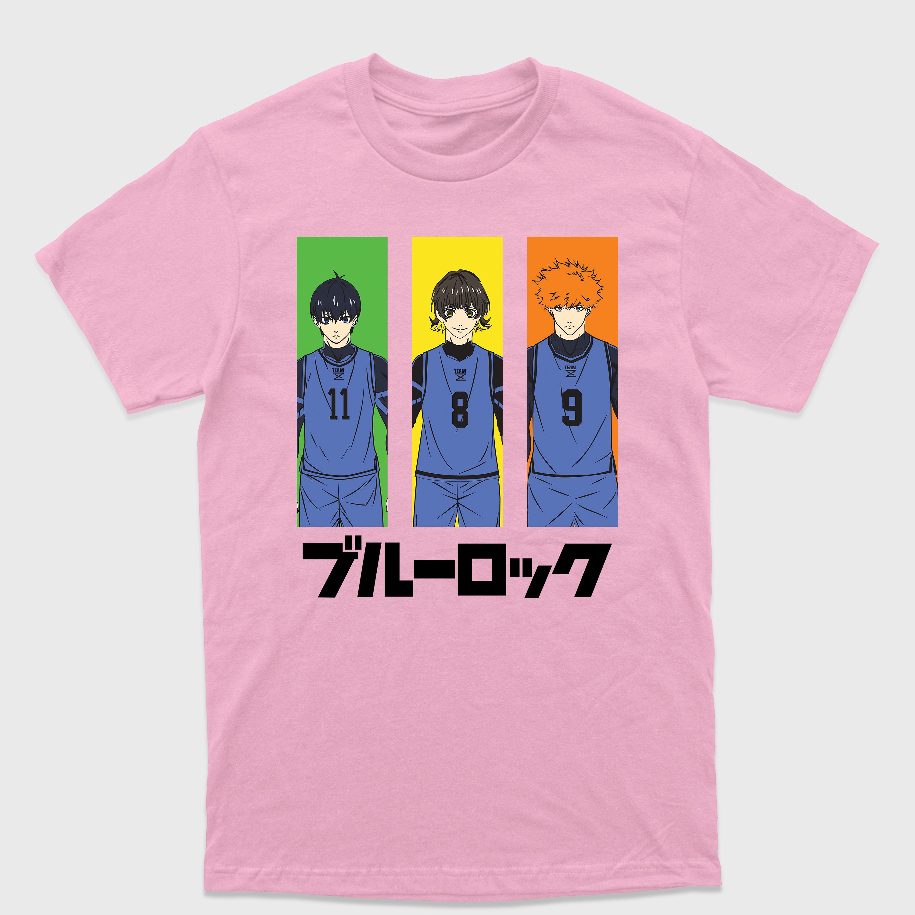 Camiseta Básica Trio Ataque Time Z Blue Lock