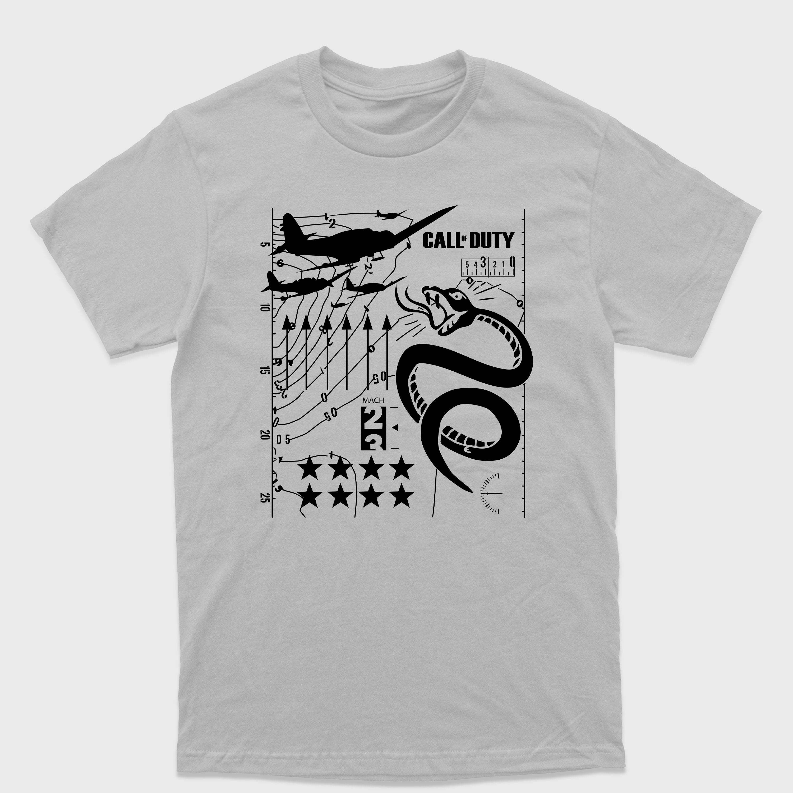 Camiseta Básica Call of Duty Snake Art