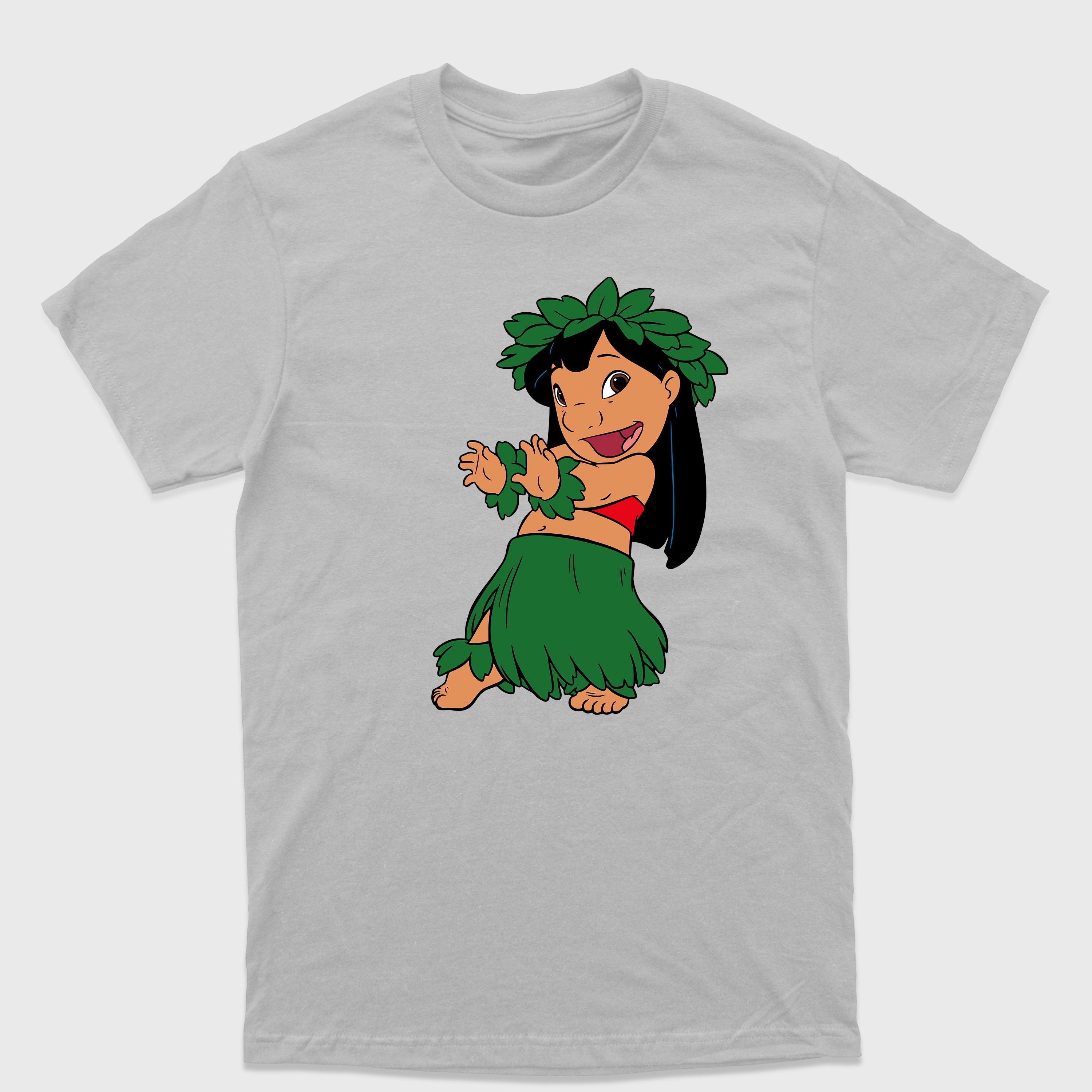 Camiseta Básica Lilo Dançando Hula