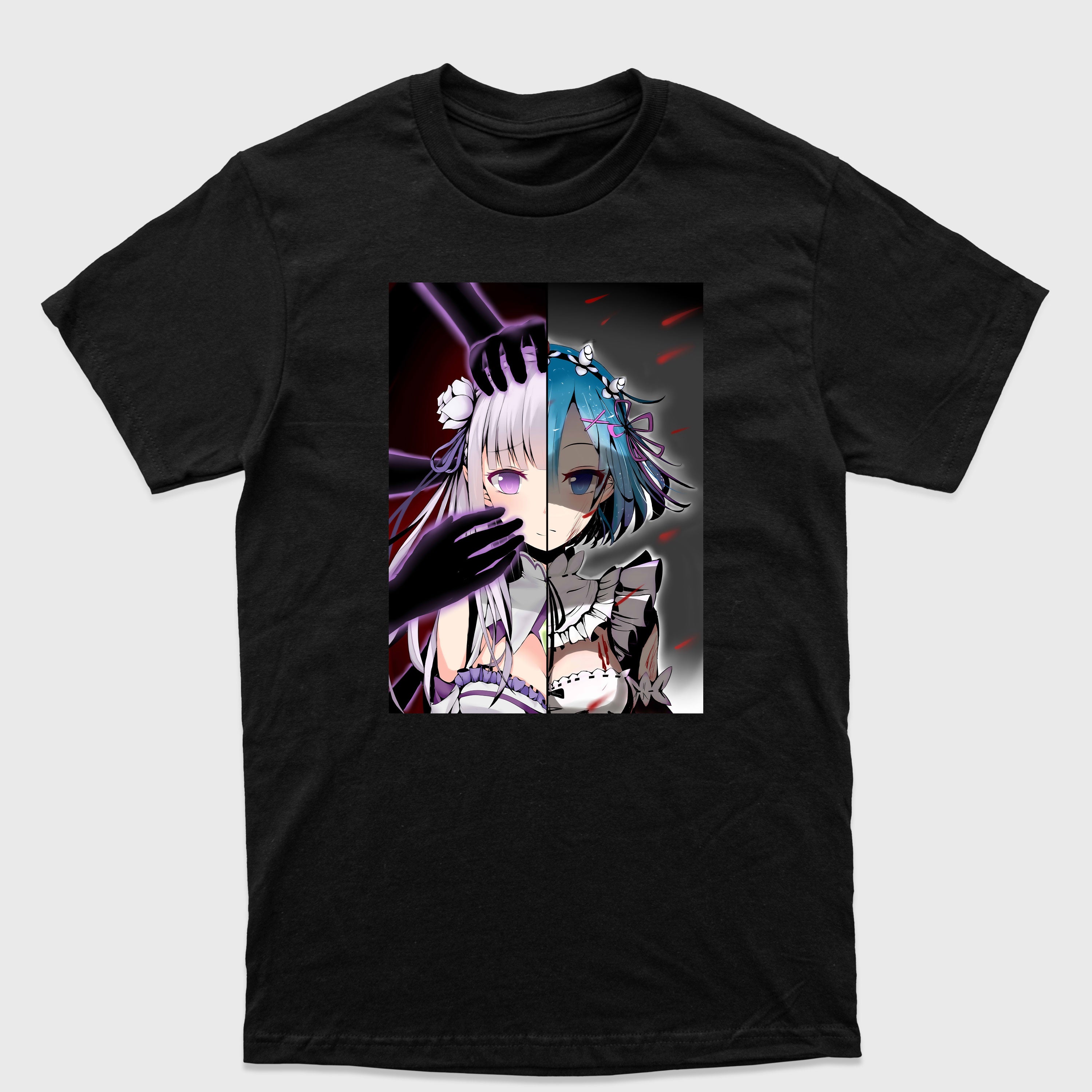 Camiseta Básica Anime Rezero Emilia Rem