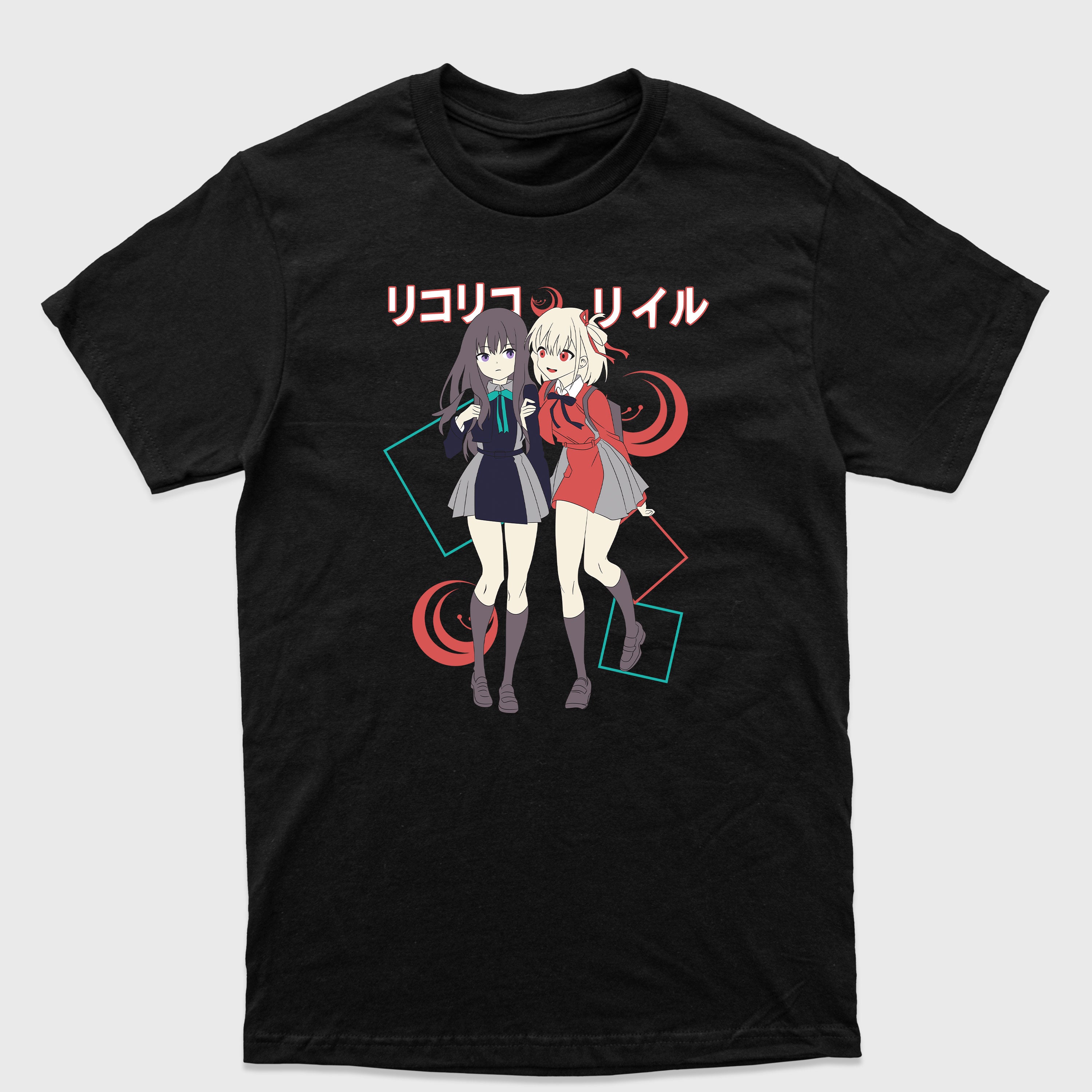 Camiseta Básica Lycoris Recoil Inoue e Chisato