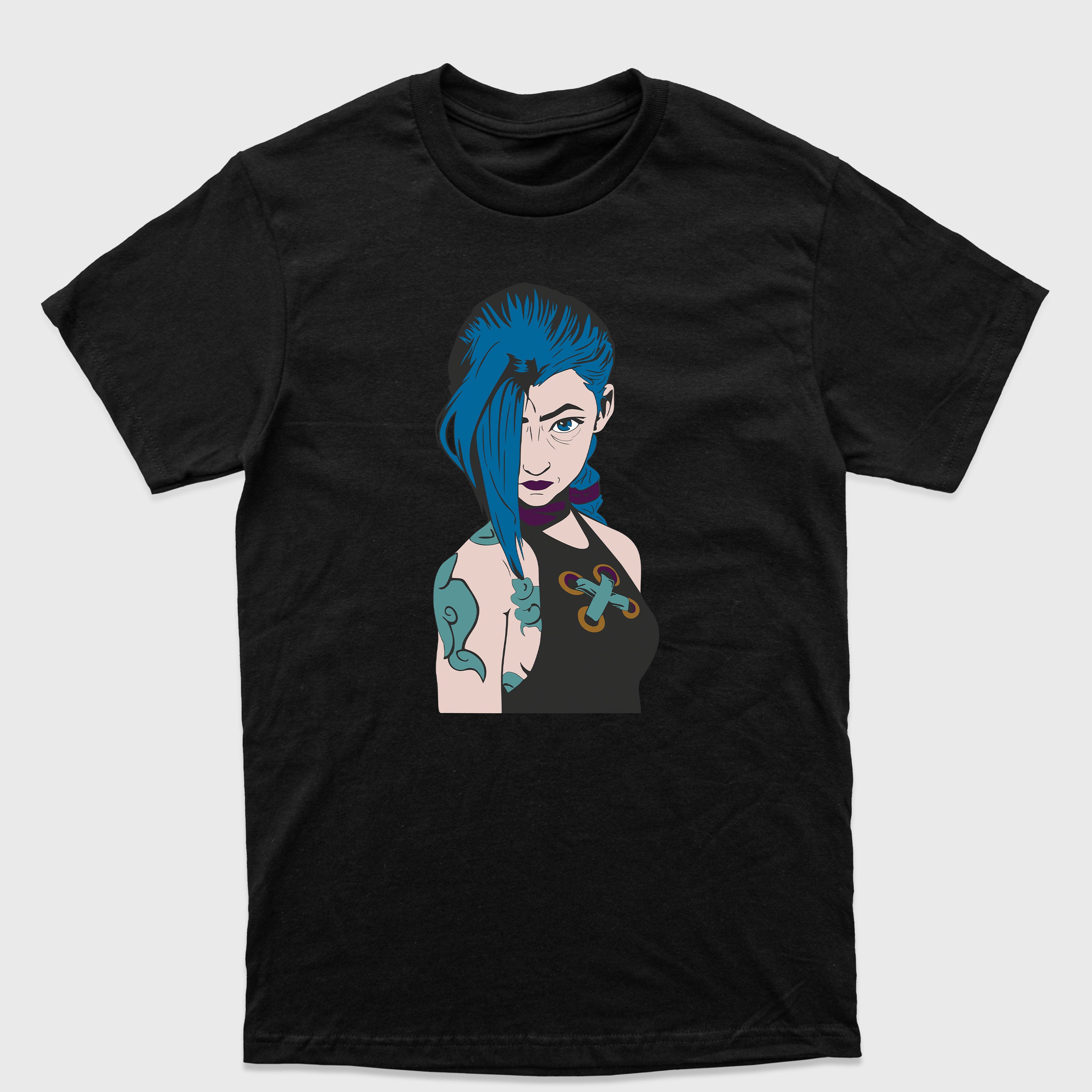 Camiseta Básica Jinx Arcane League of Legends