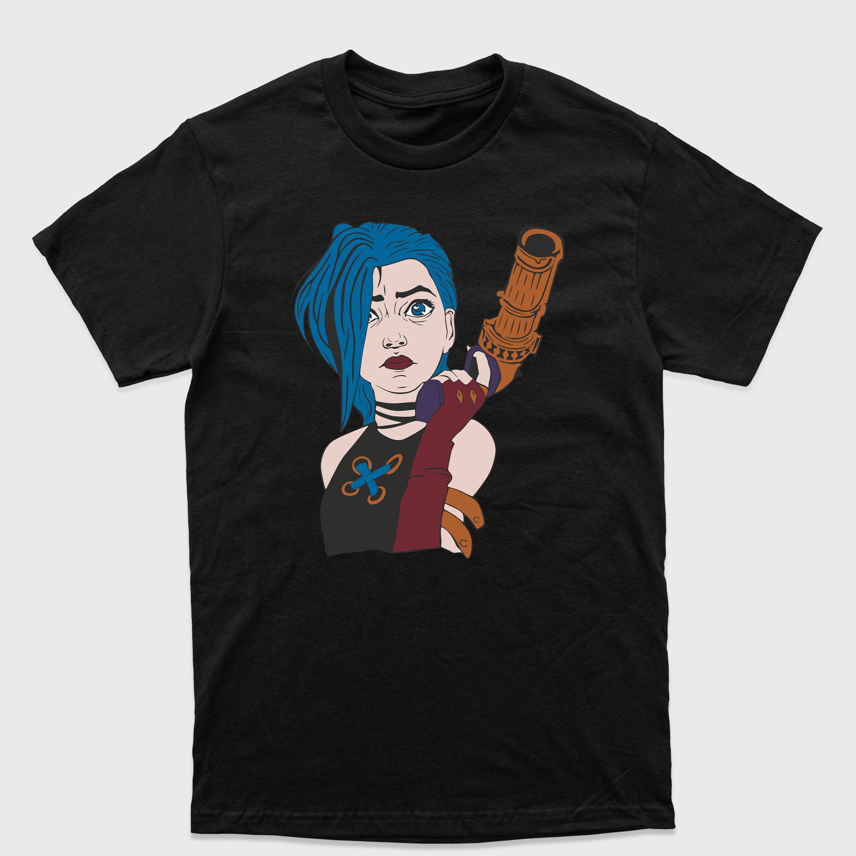 Camiseta Básica Jinx Arcane League of Legends