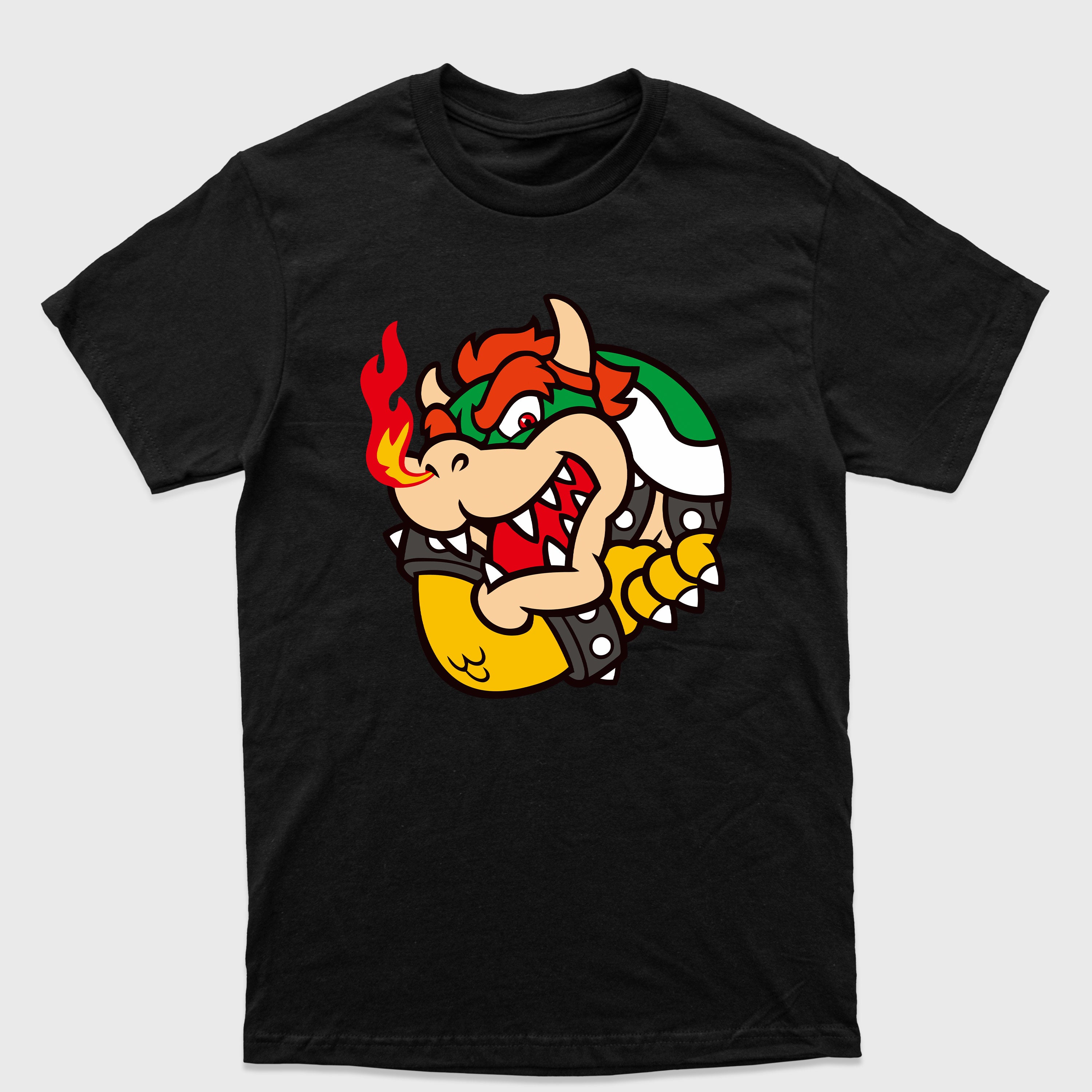 Camiseta Básica Bowser Flamejante Mário
