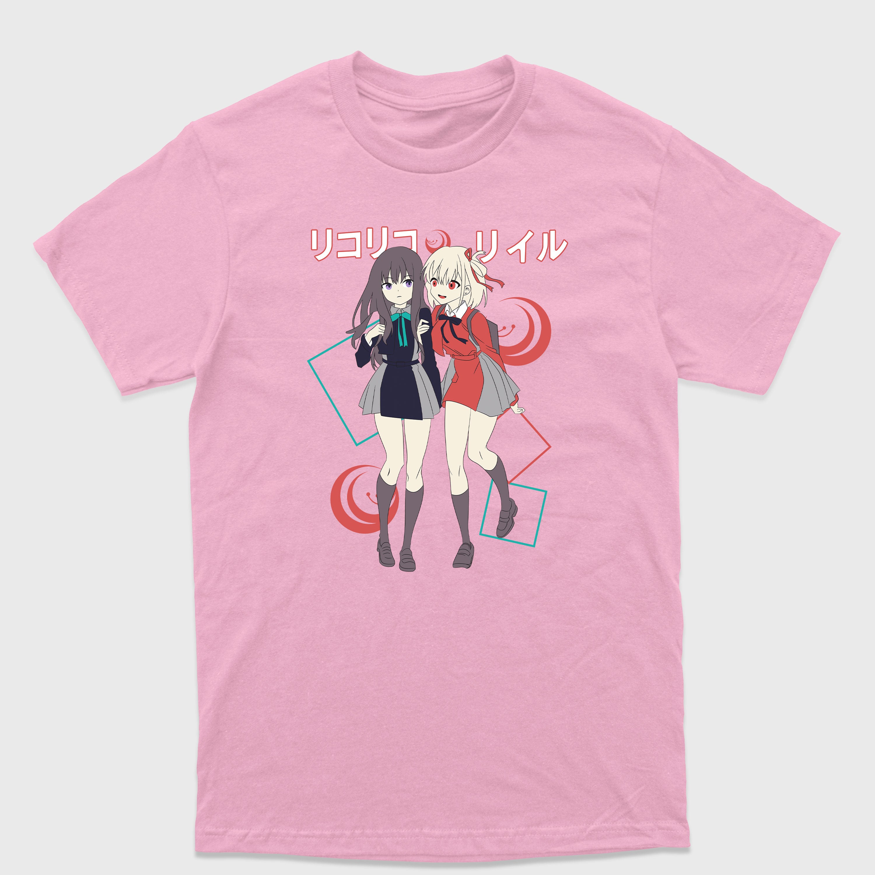 Camiseta Básica Lycoris Recoil Inoue e Chisato