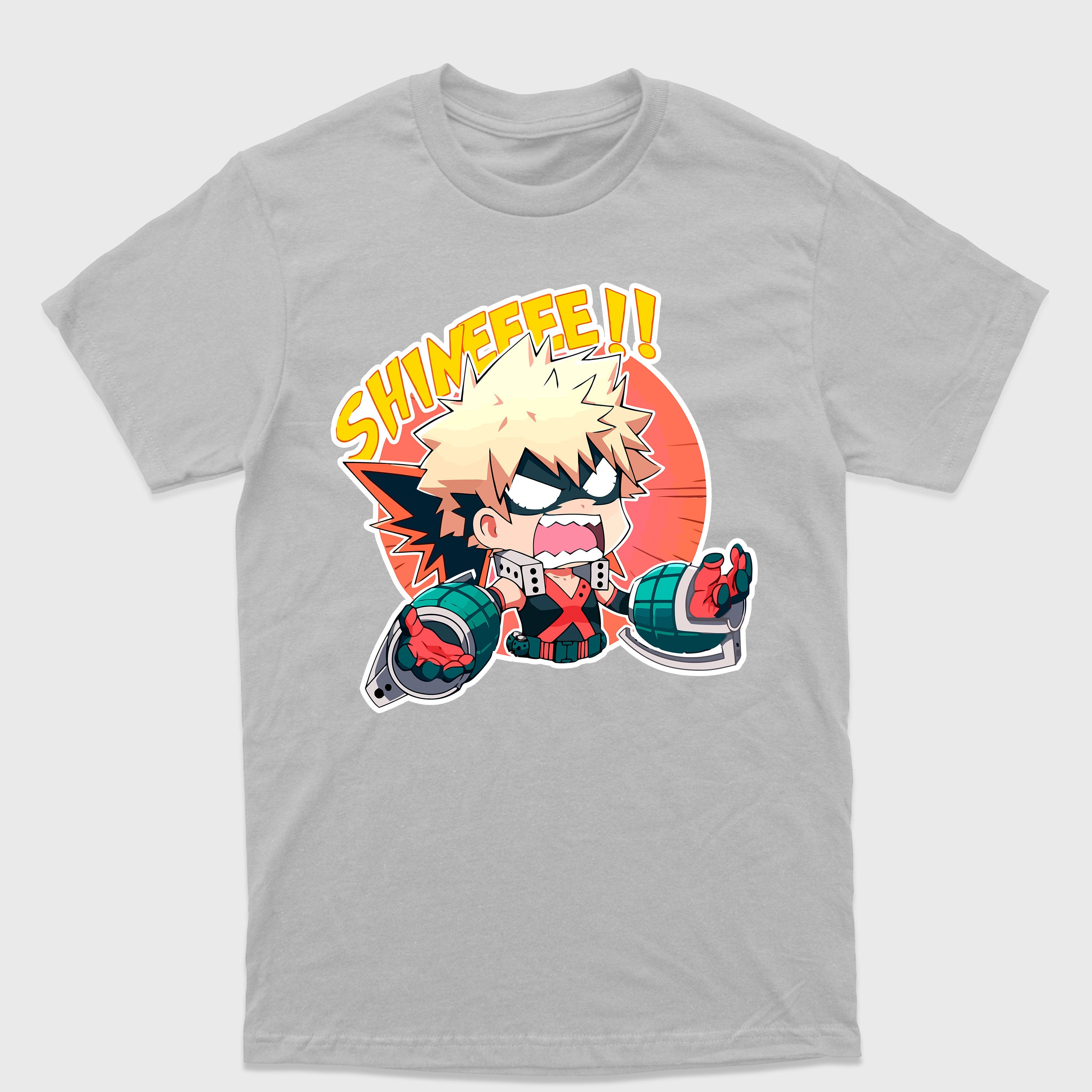 Camiseta Básica Boku No Hero Katsuki Bakugo Chibi