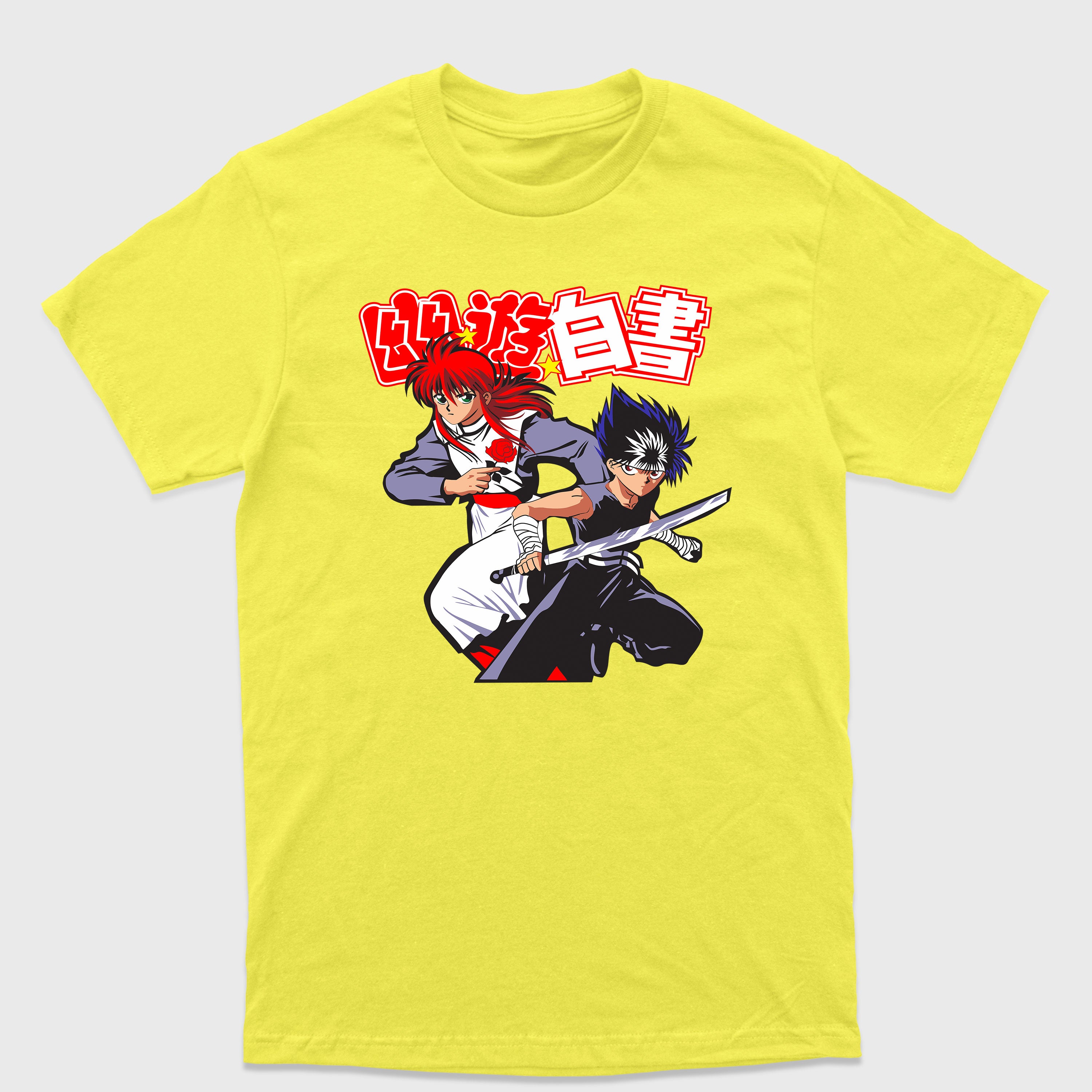 Camiseta Básica Kurama e Hiei Yu Yu Hakusho