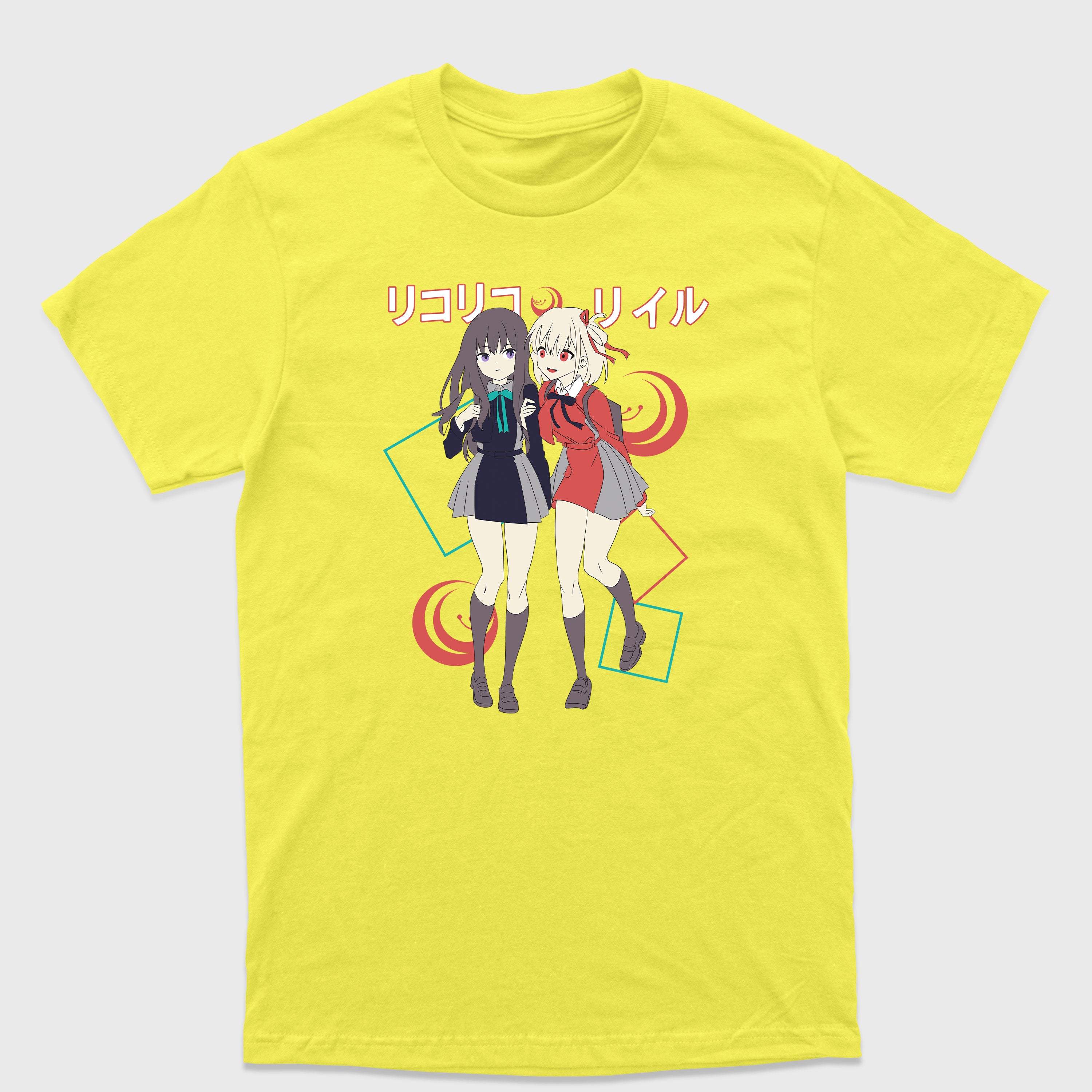 Camiseta Básica Lycoris Recoil Inoue e Chisato