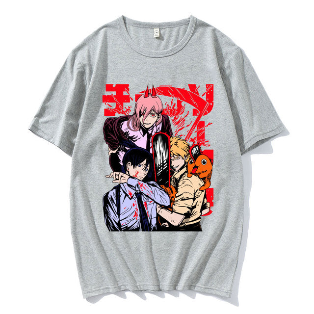 Camiseta Básica Aki Denji Power Chainsaw Man