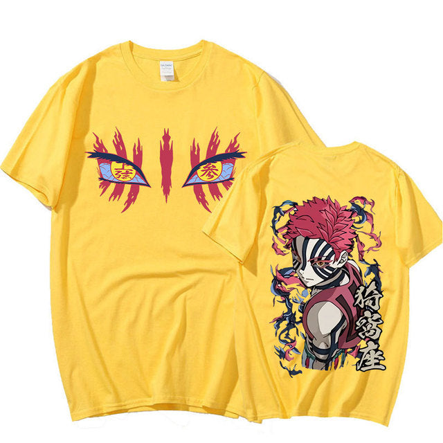 Camiseta Básica Akaza Lua Superior Demon Slayer