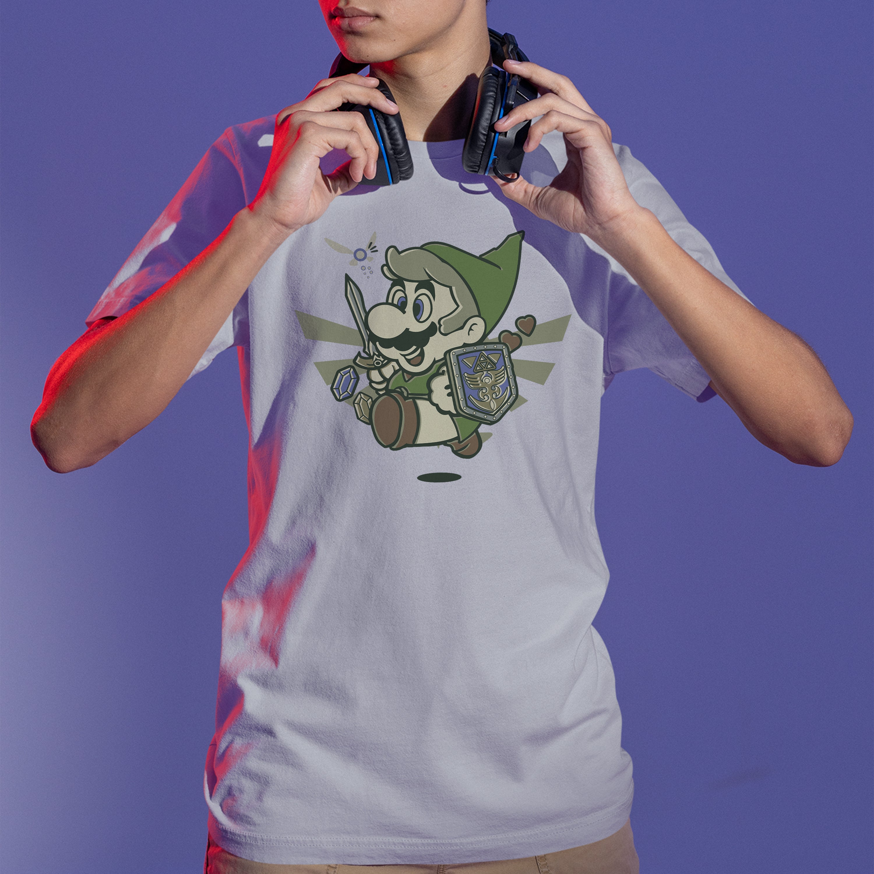 Camiseta Básica Mario Cosplay Link Zelda