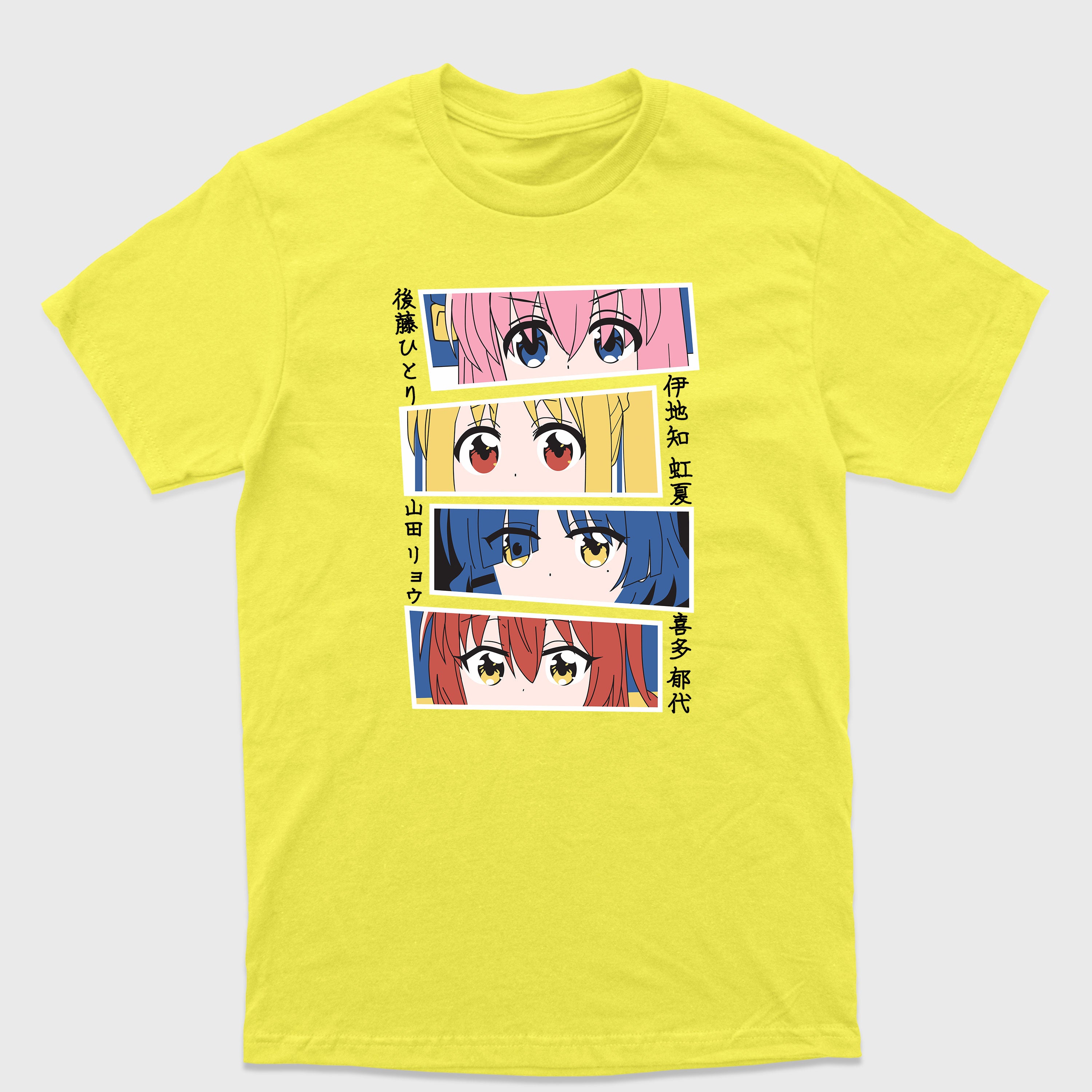 Camiseta Básica Faces Kessoku Band Bocchi the Rock