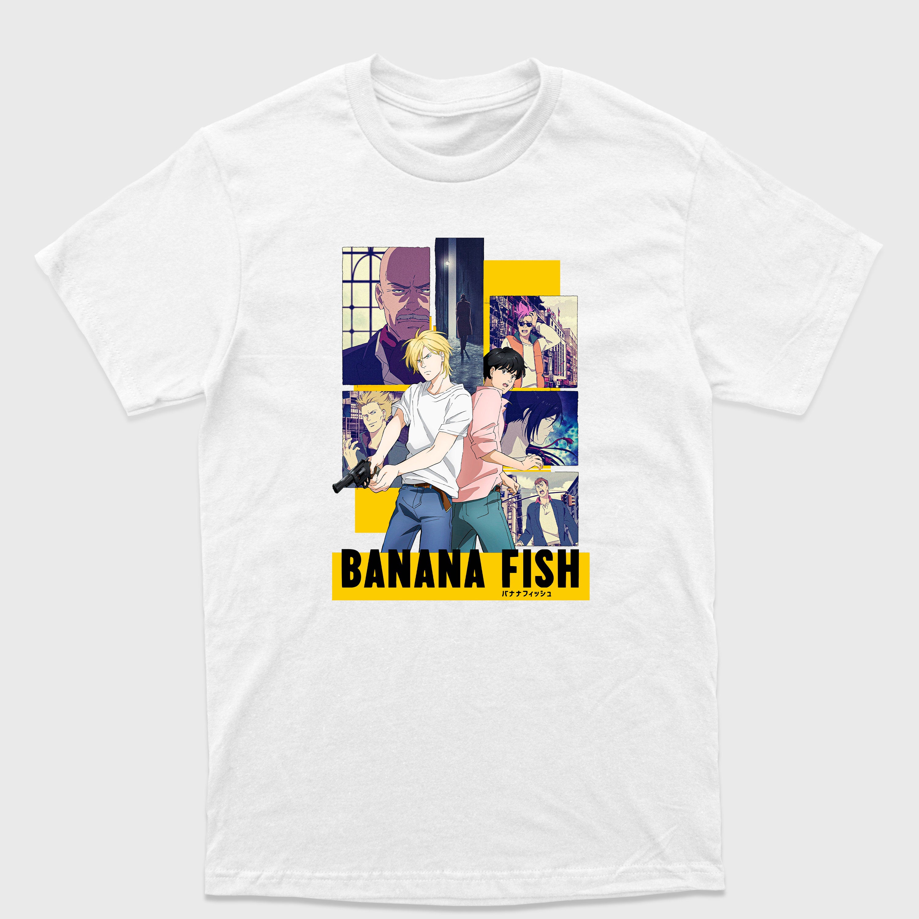 Camiseta Básica Banana Fish Eiji e Ash