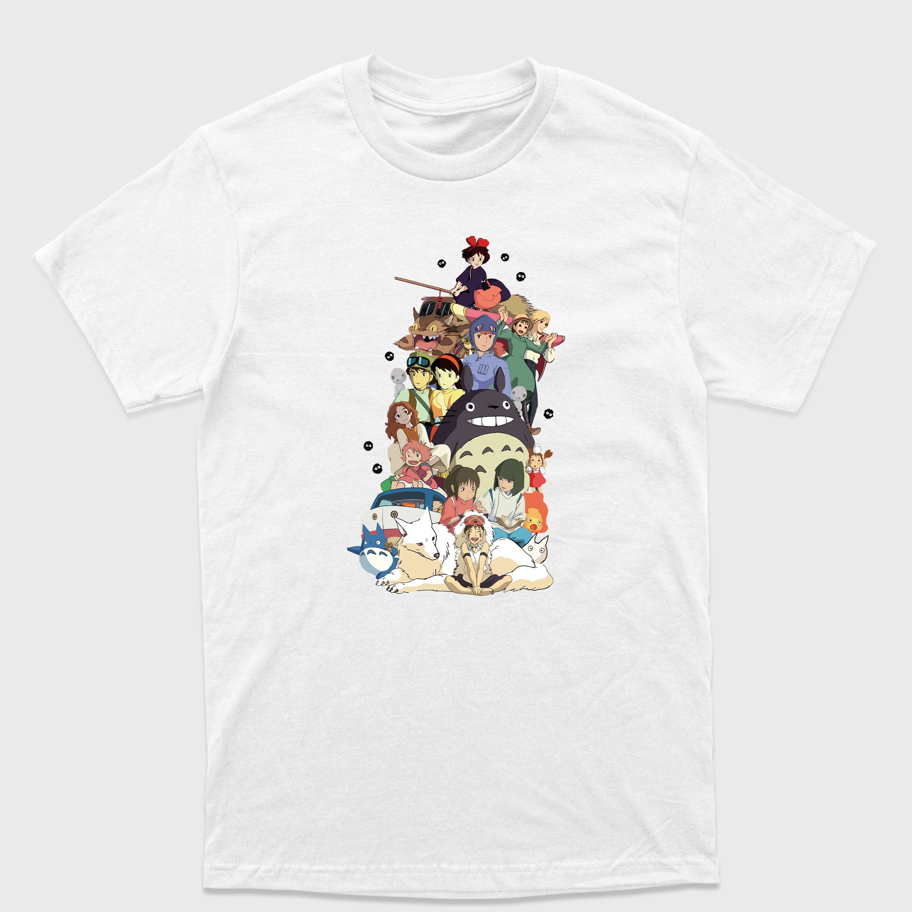 Camiseta Básica Estudio Ghibli Personagens