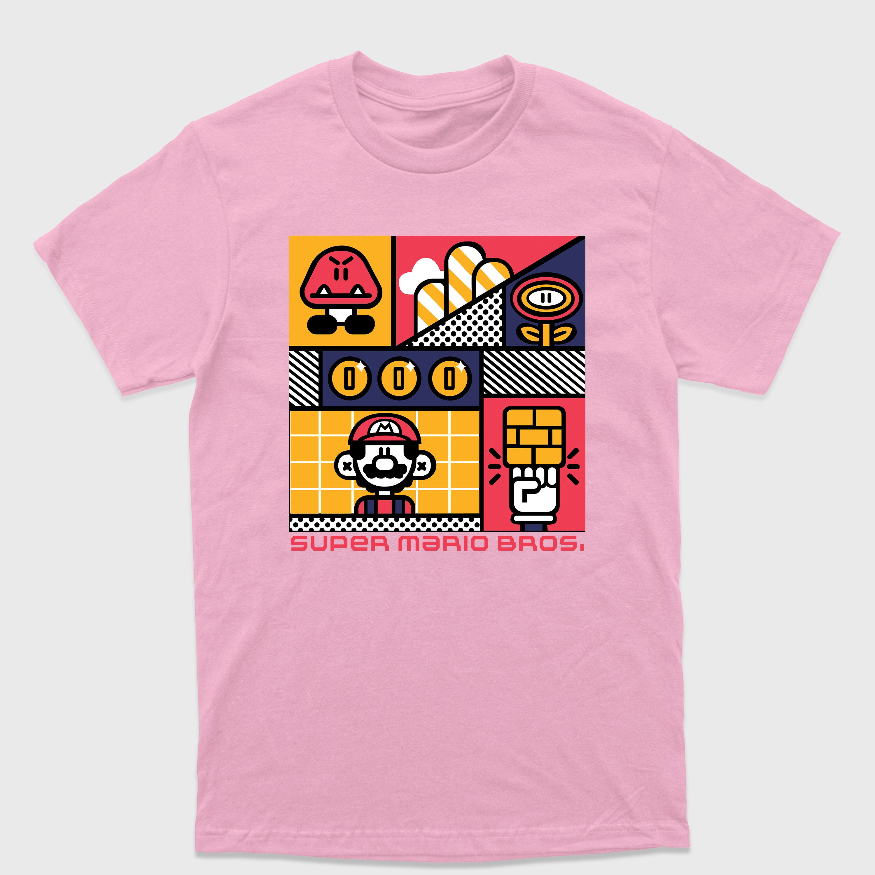 Camiseta Básica Super Mario Bros Blocos