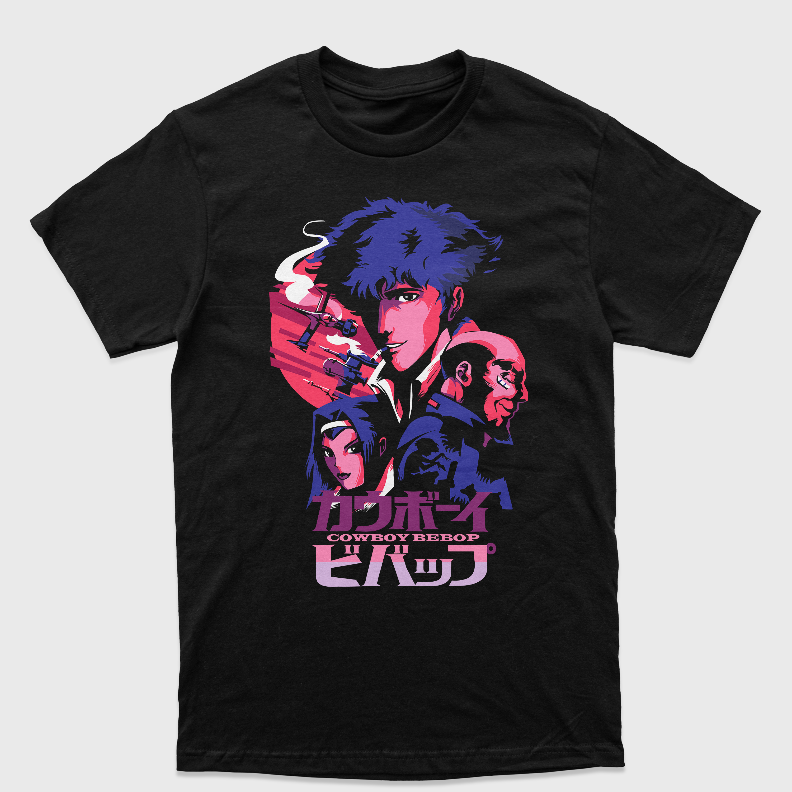 Camiseta Anime Cowboy Bepop Personagens